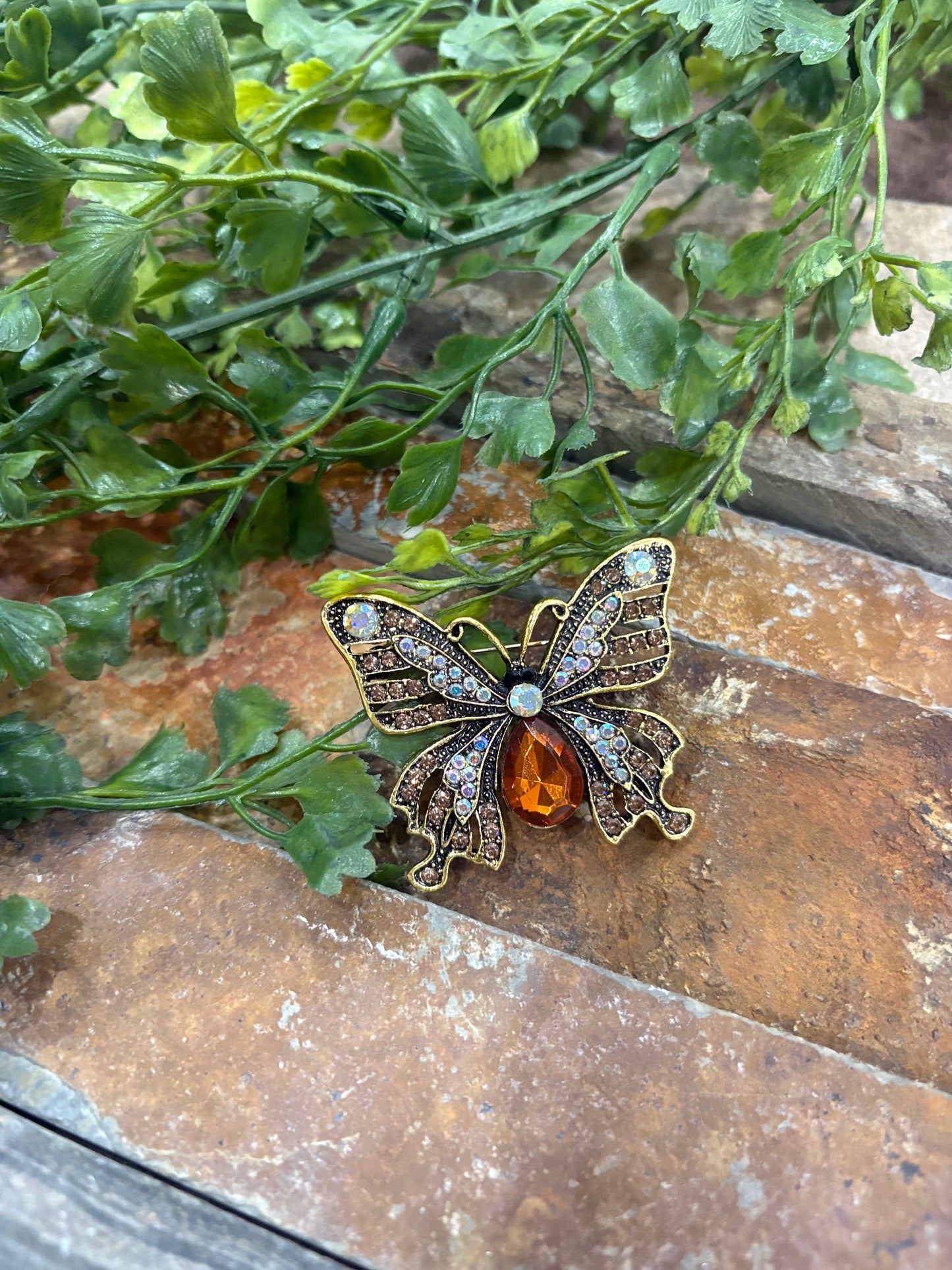 Vintage Style Butterfly Brooch