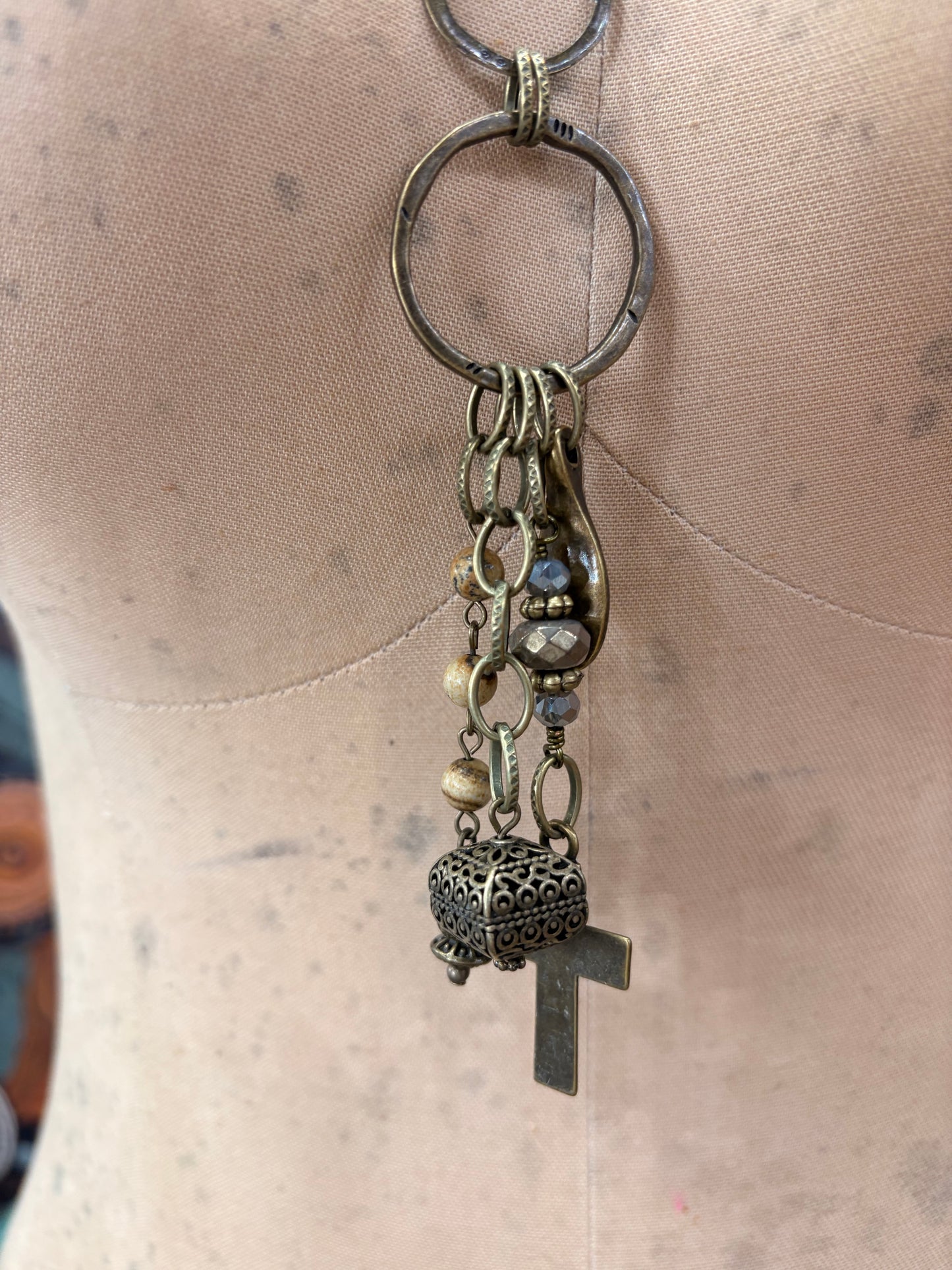 Desert Echo Charmed Necklace - Cross