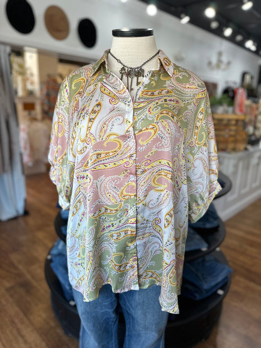 Viva La Travel Paisley Top
