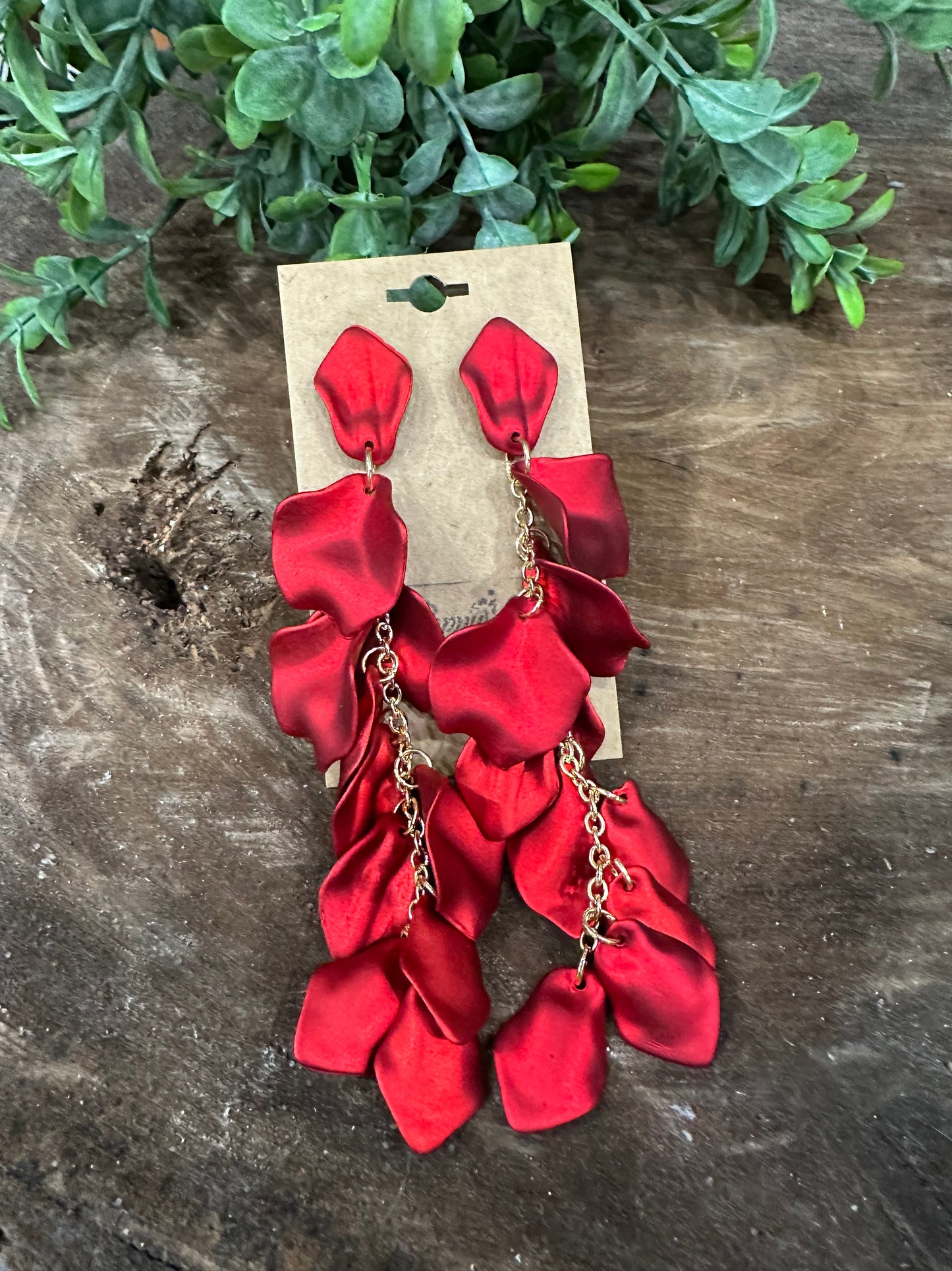 What's At Stake Tassel Earrings ~ Red