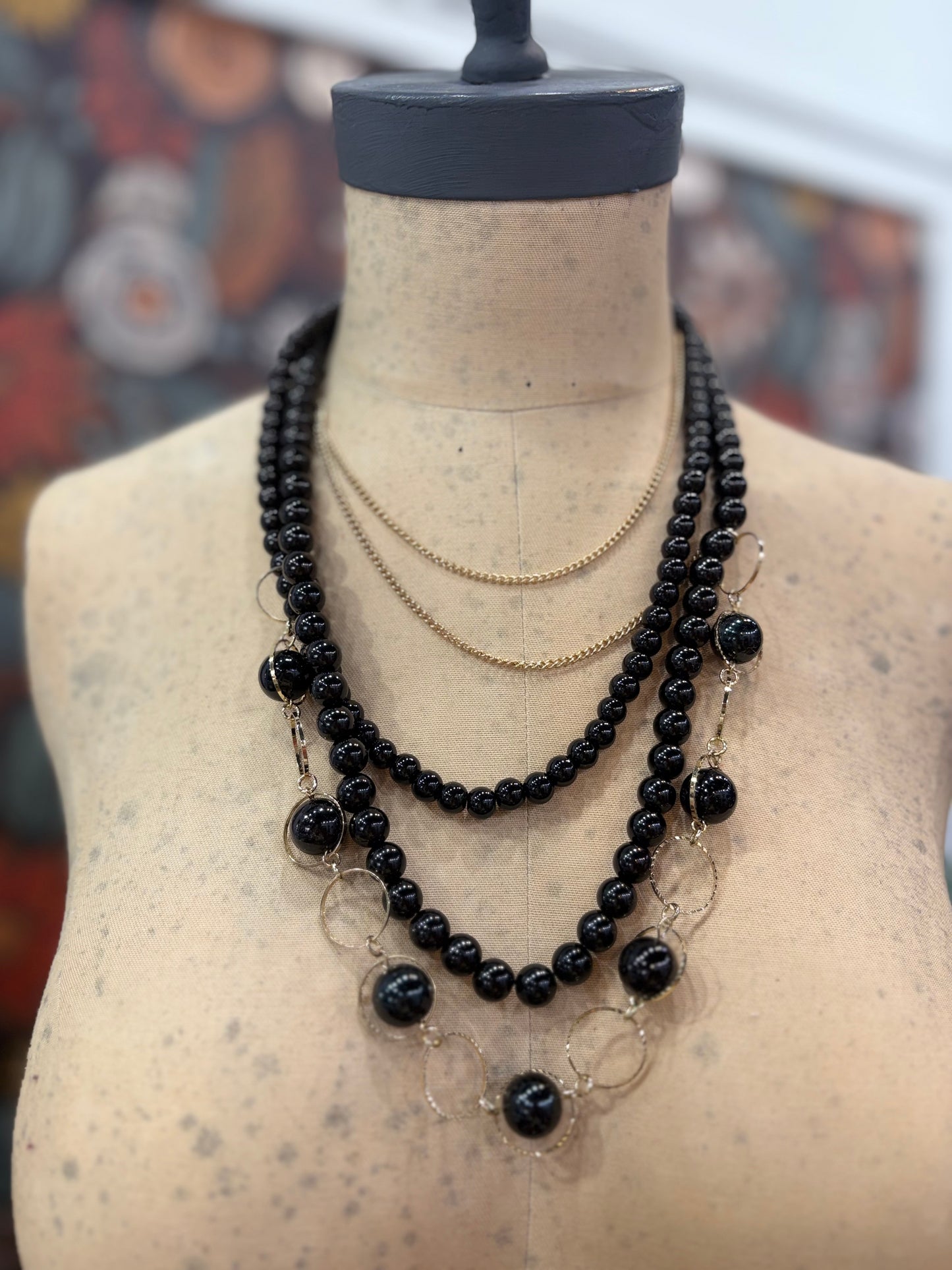 Ball & Chain Beaded Necklace