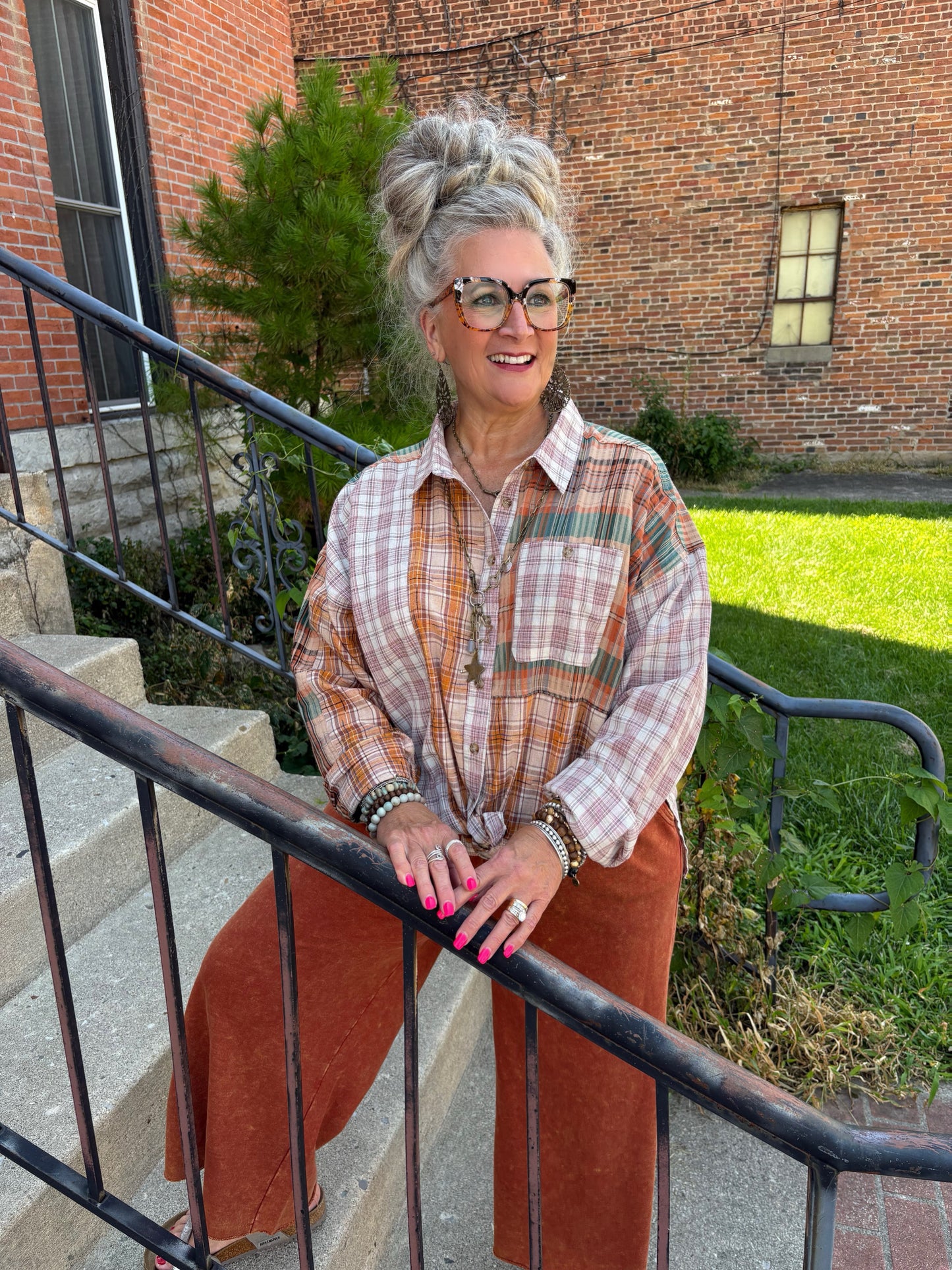 Something More Plaid Button Down Shirt