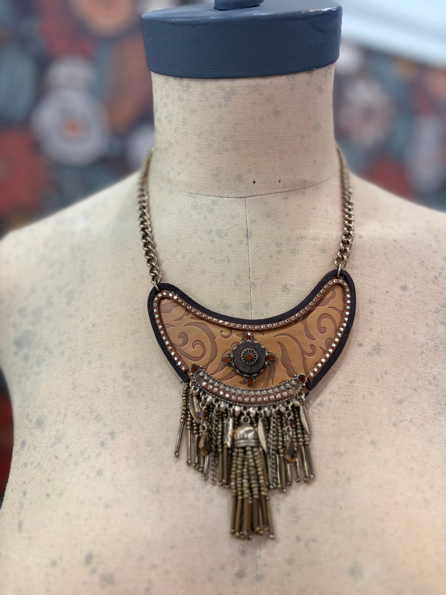 Saddle & Shine Statement Necklace