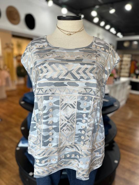 Creating Happiness Camo Top