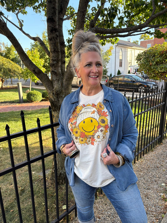 Feeling Lively Chambray Top