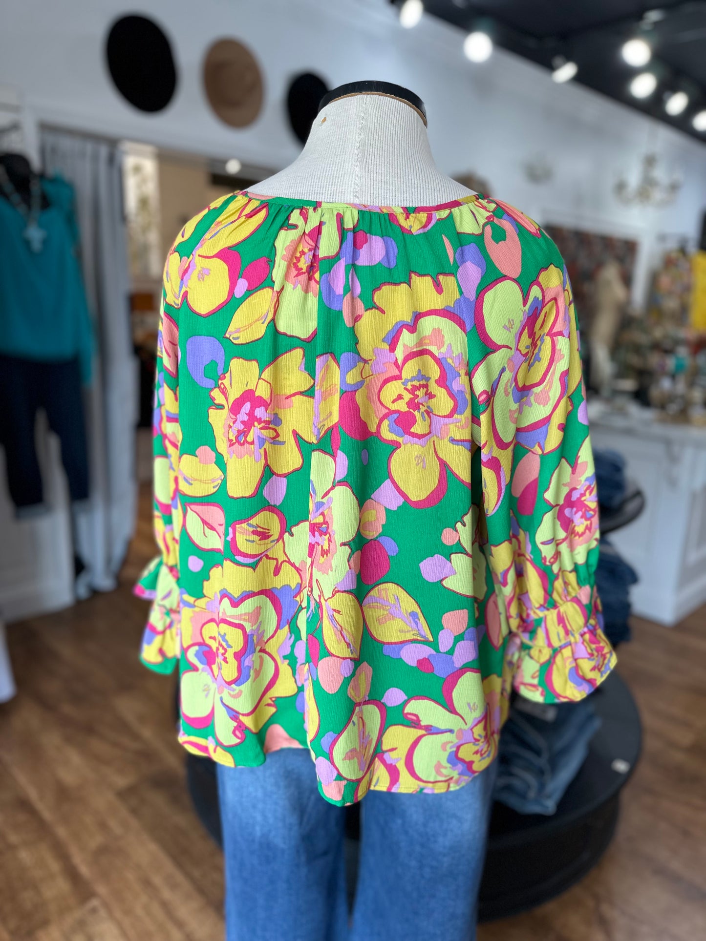 Getting Better Floral Satin Top