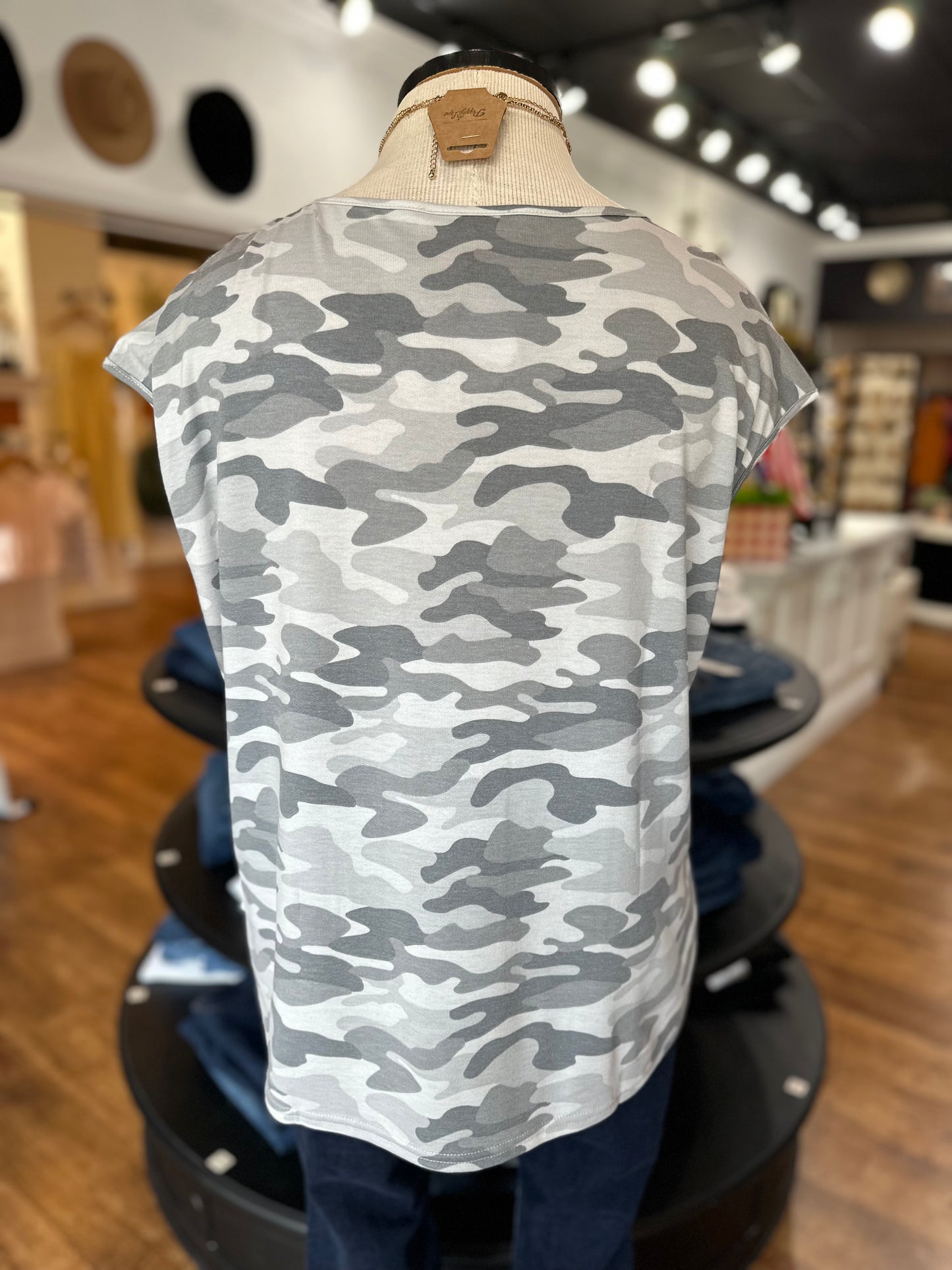 Creating Happiness Camo Top