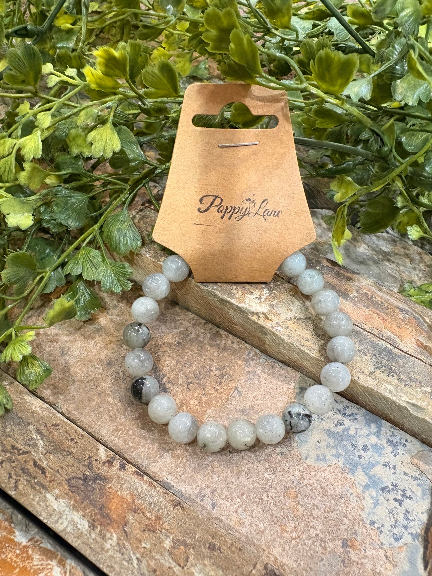 Stone Edit Natural Bracelet / Grey Flash