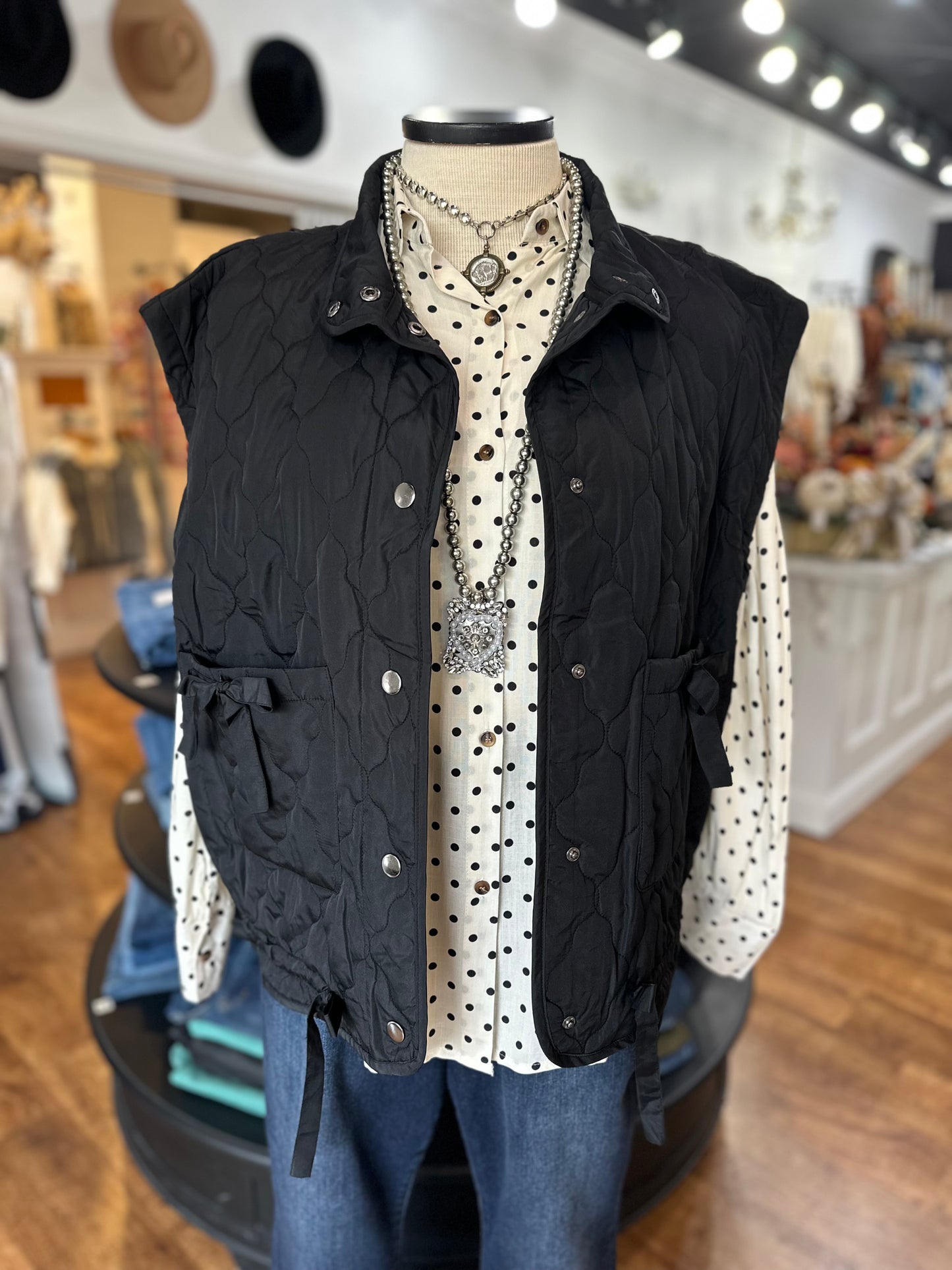 Breaking Free Quilted Vest ~ Black