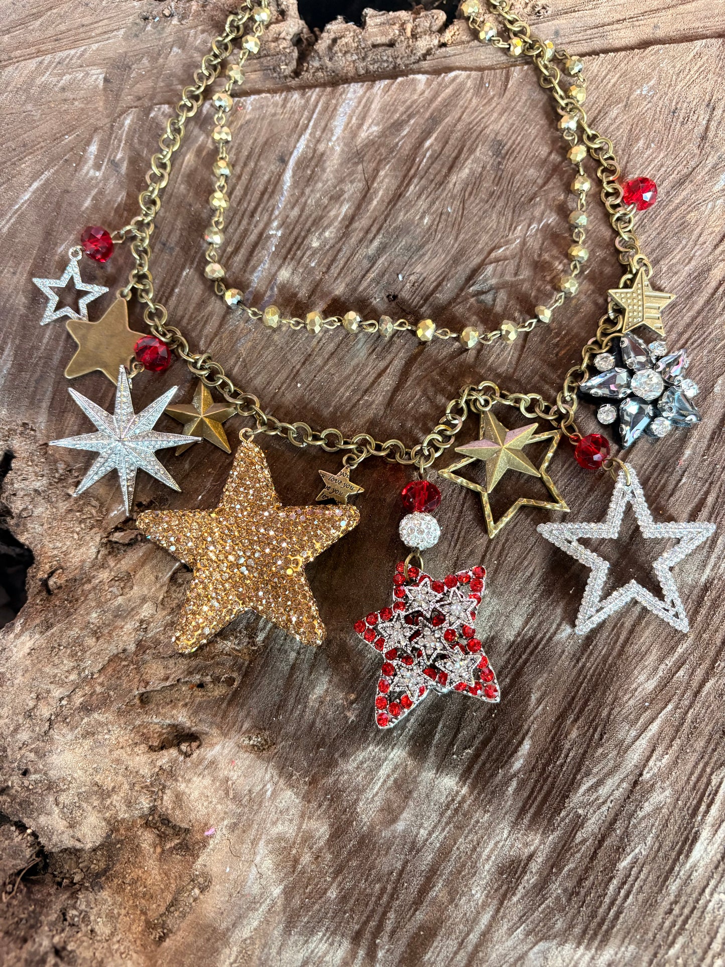 Star Spangled Sparkle Charm Necklace