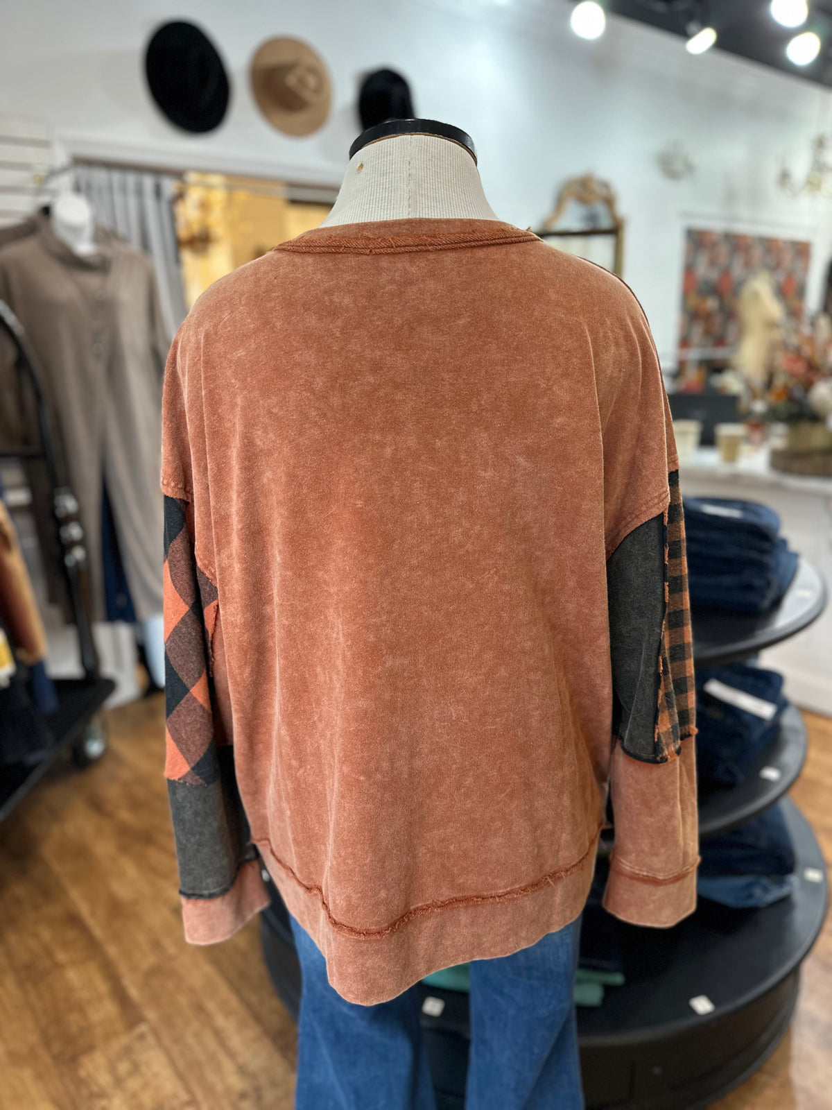 With A Purpose Plaid Sweatshirt