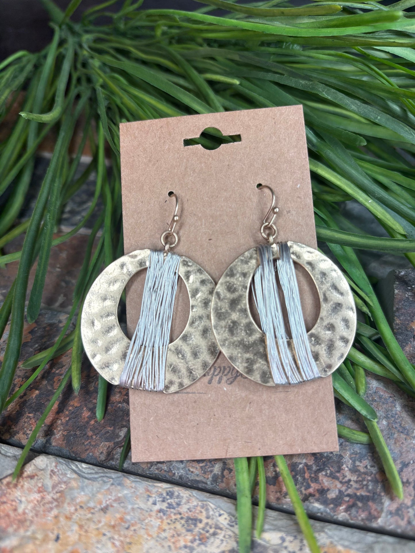 Shimmering With Soul Gold Hammered Earrings