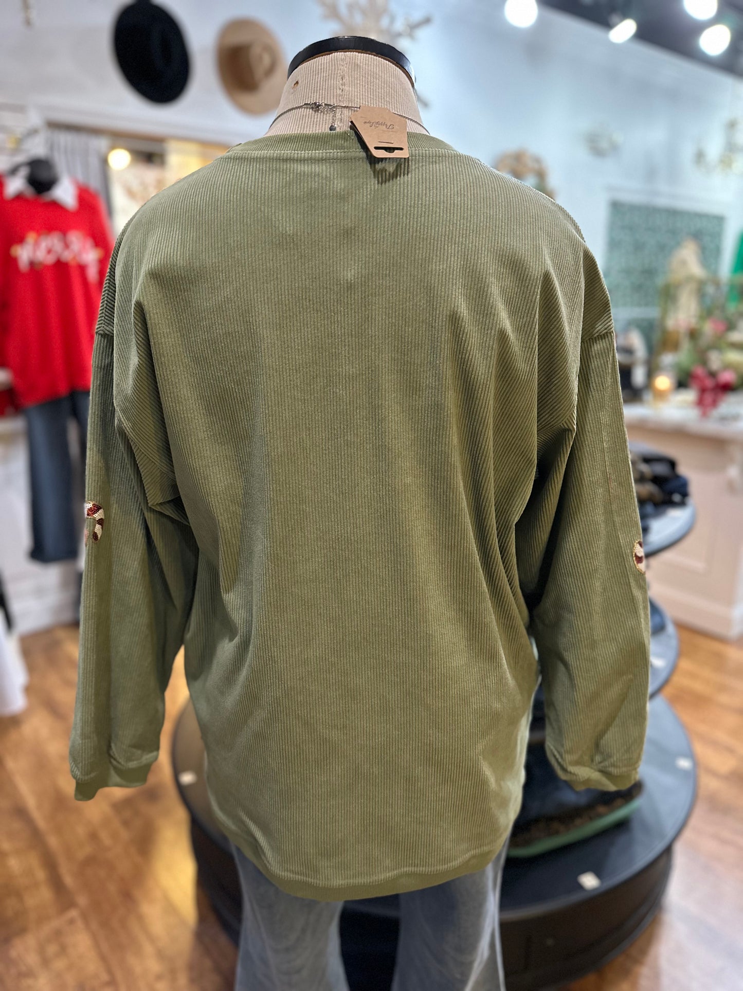 Candy Cane Lane Sequin Sweatshirt