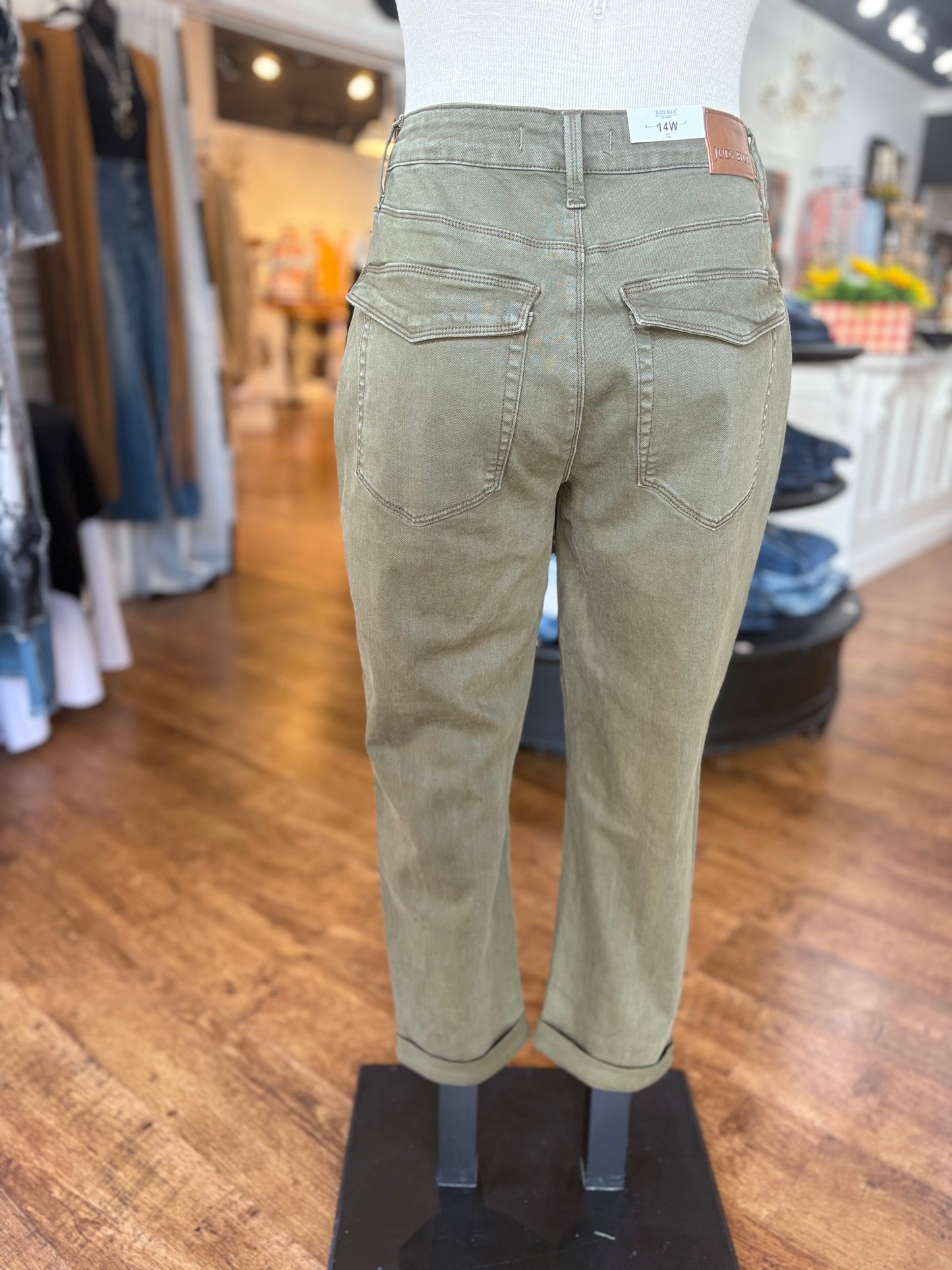 Judy Blue High Waist Aurora Weekender Cuffed Jean ~ LETA
