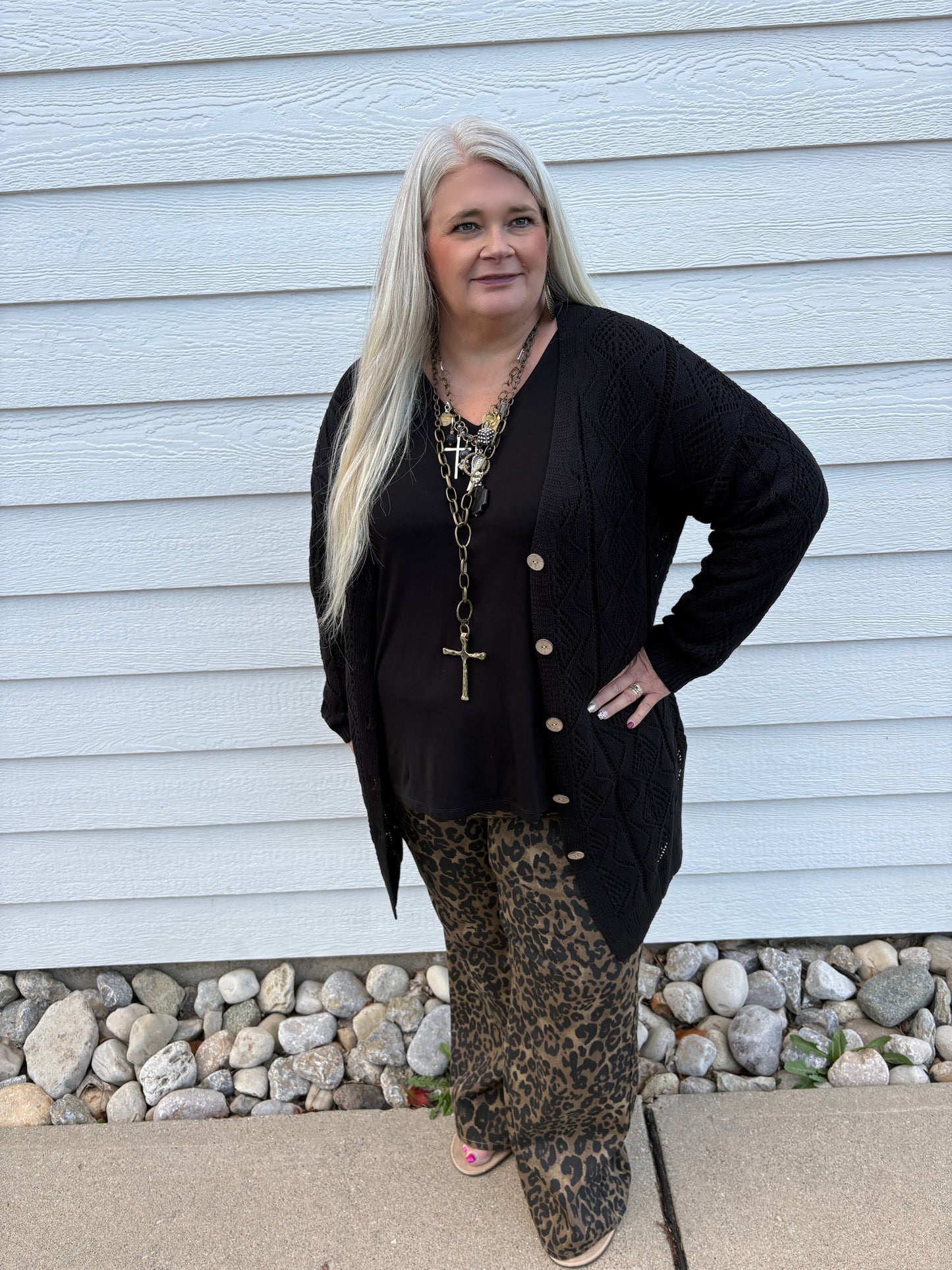 Judy Blue High Waist Wide Leg Animal Print Jeans ~ SASHA