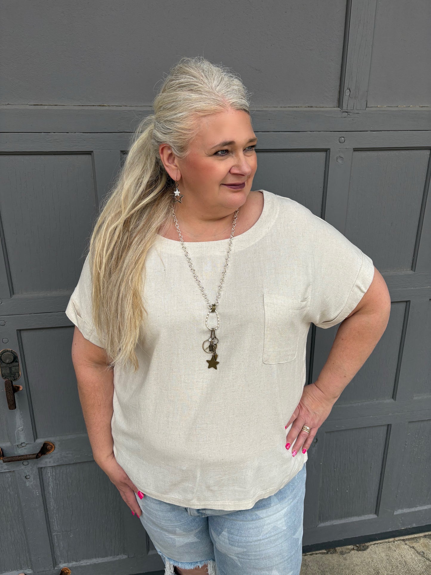 Boardwalk Stroll Linen Top