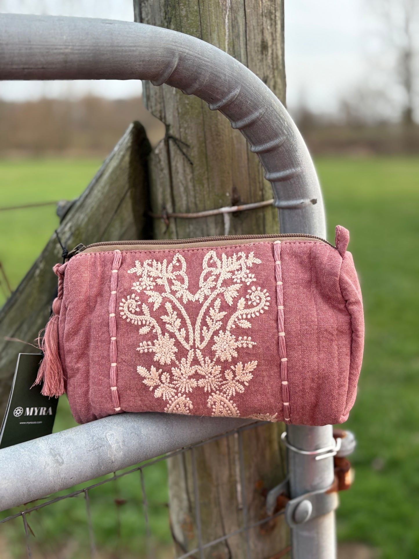 Myra Victorian Lace Legacy Clutch Bag in Pink