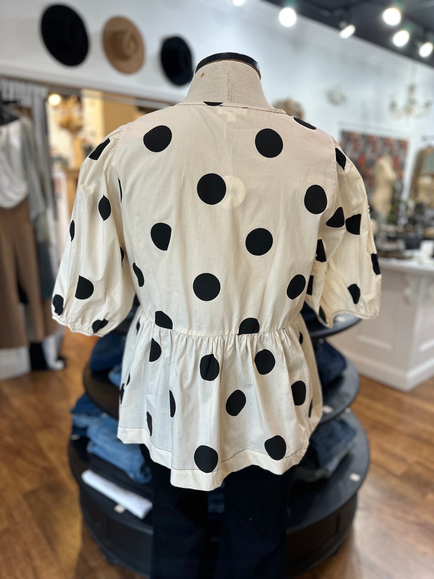 Cute As A Bow Polka Dot Top