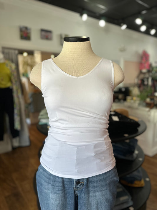Basic Instincts Reversible Seamless Smoothing Tank ~ White
