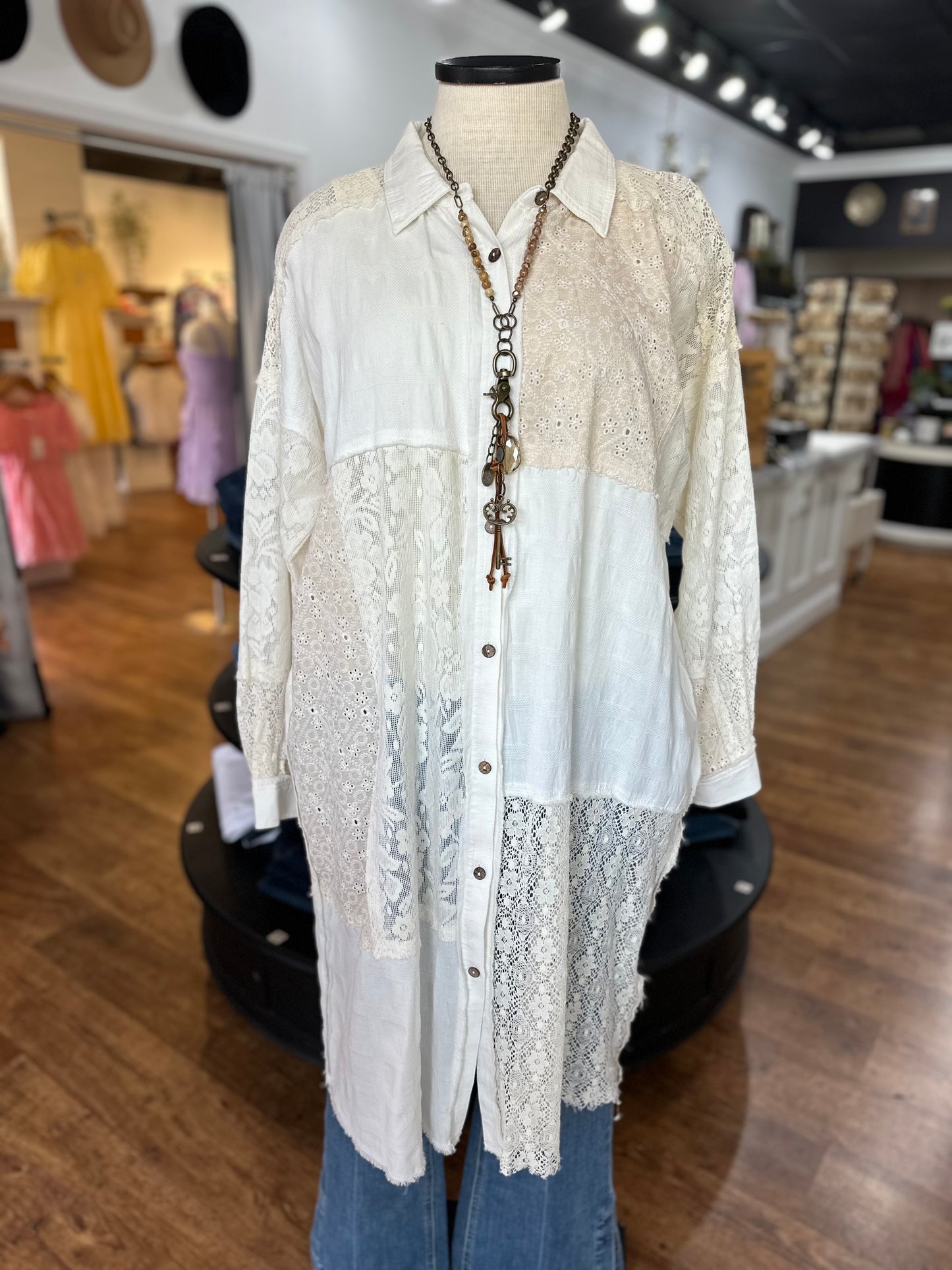 Delicate Details Button Up Top
