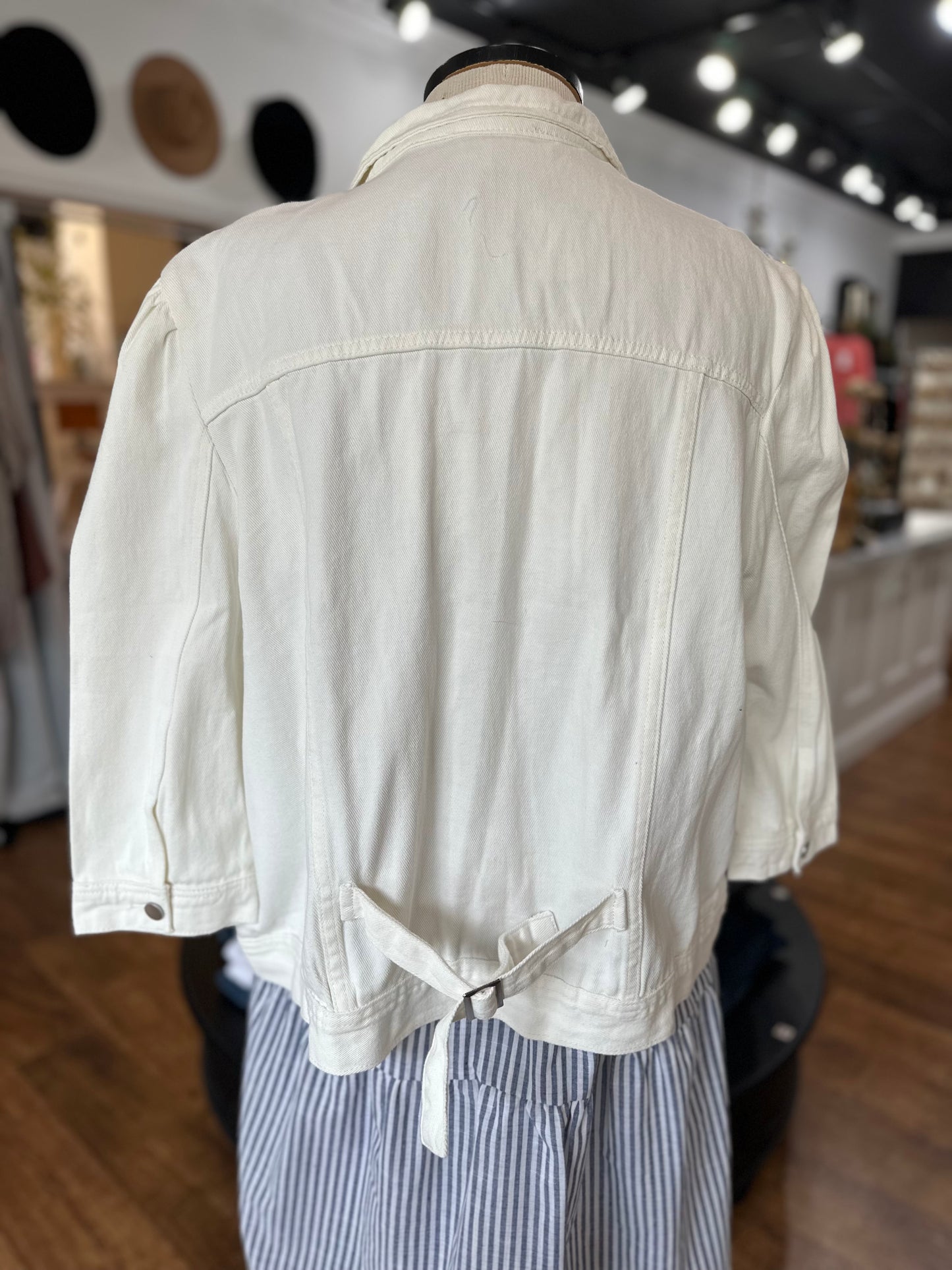 Street Chic Denim Jacket ~ White