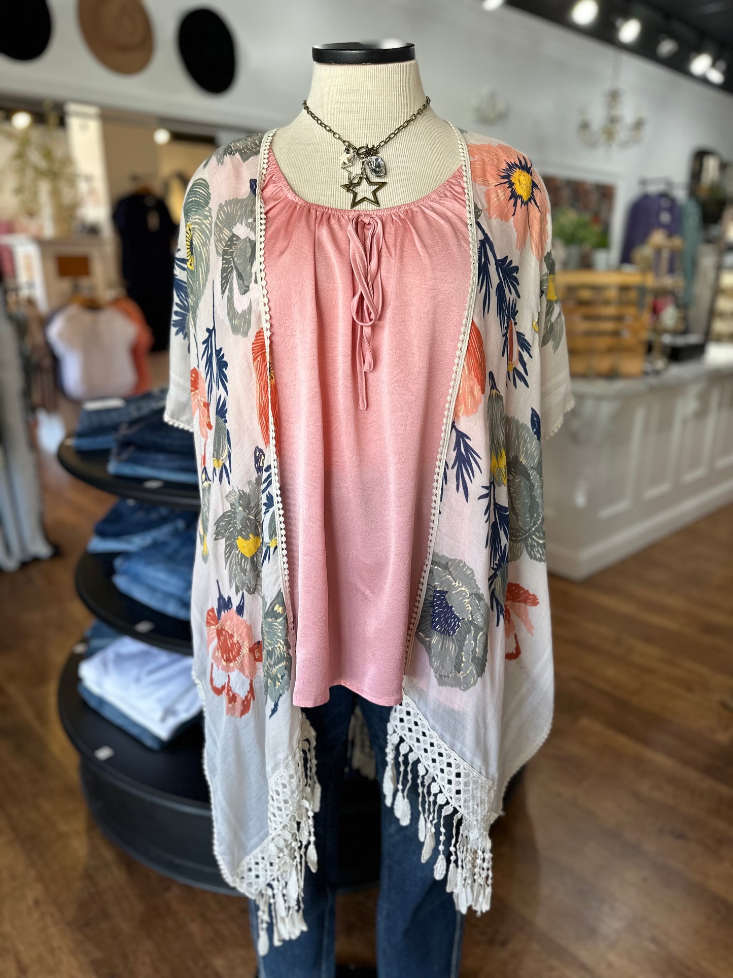Stylish Vibes Satin Tank ~ Blush