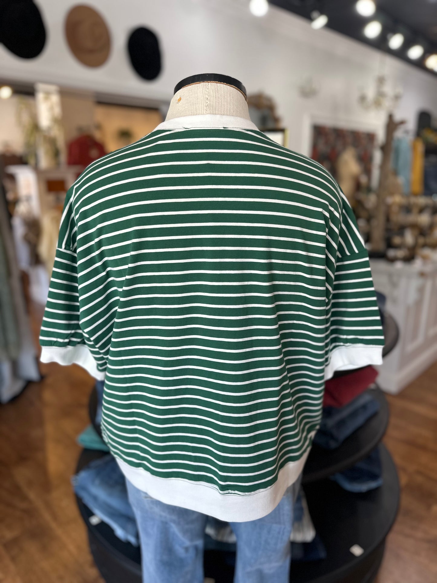 Keep Going Back Striped Top