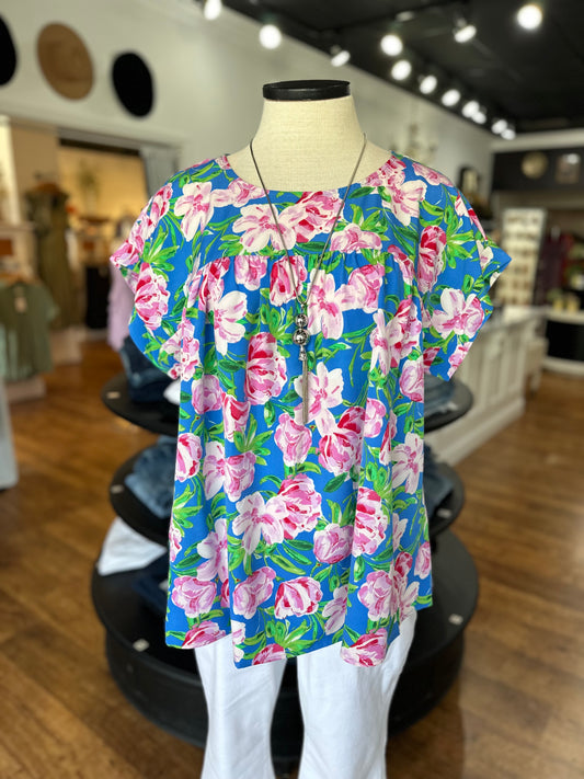 Cue The Sunshine Floral Top