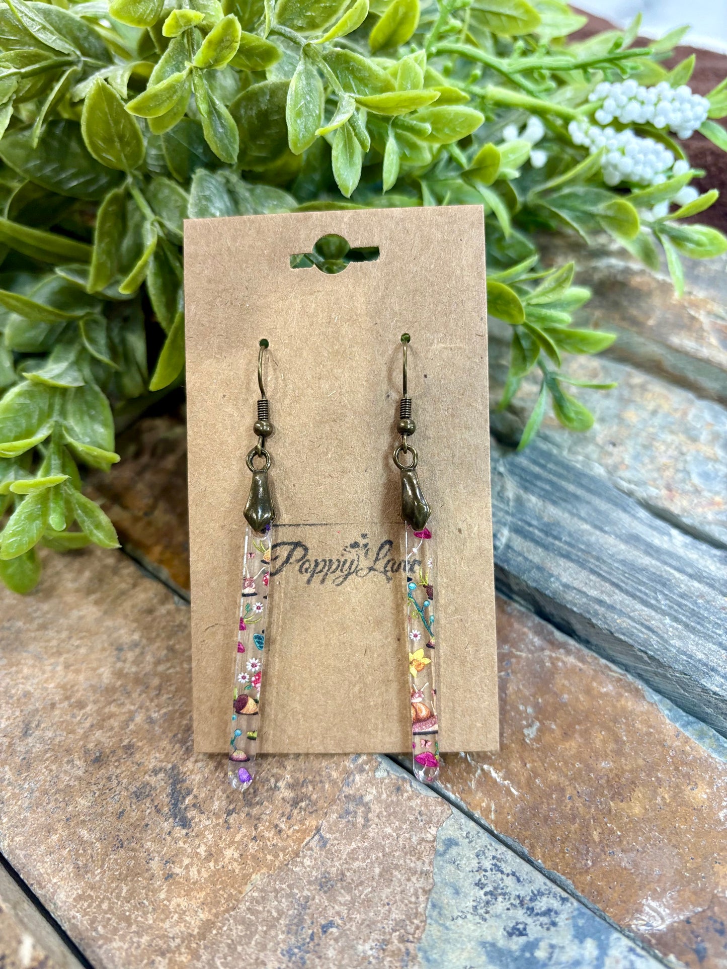 Floral Feels Acrylic Bar Earrings