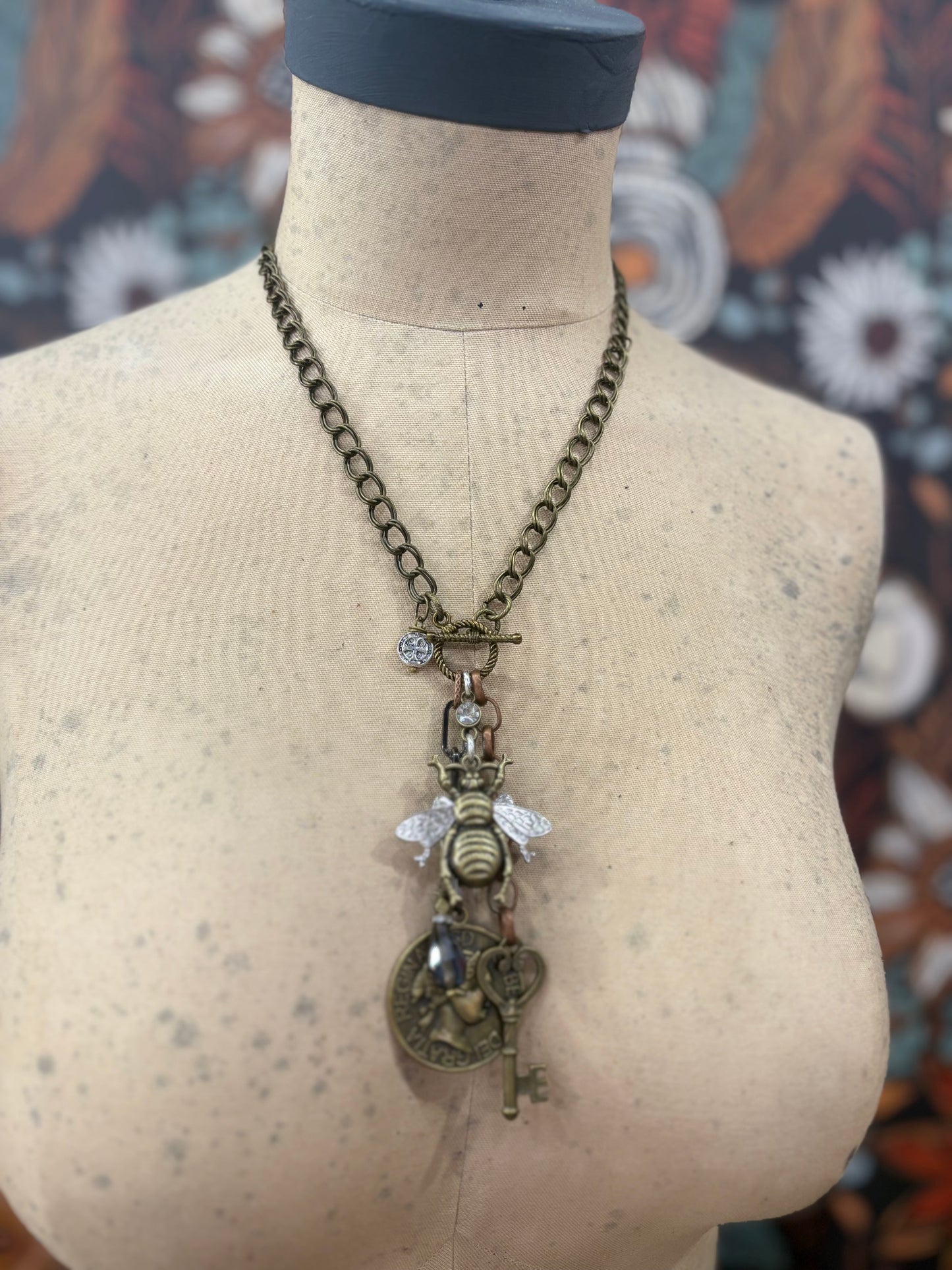 Queen By Choice Regal Bee Charm Necklace
