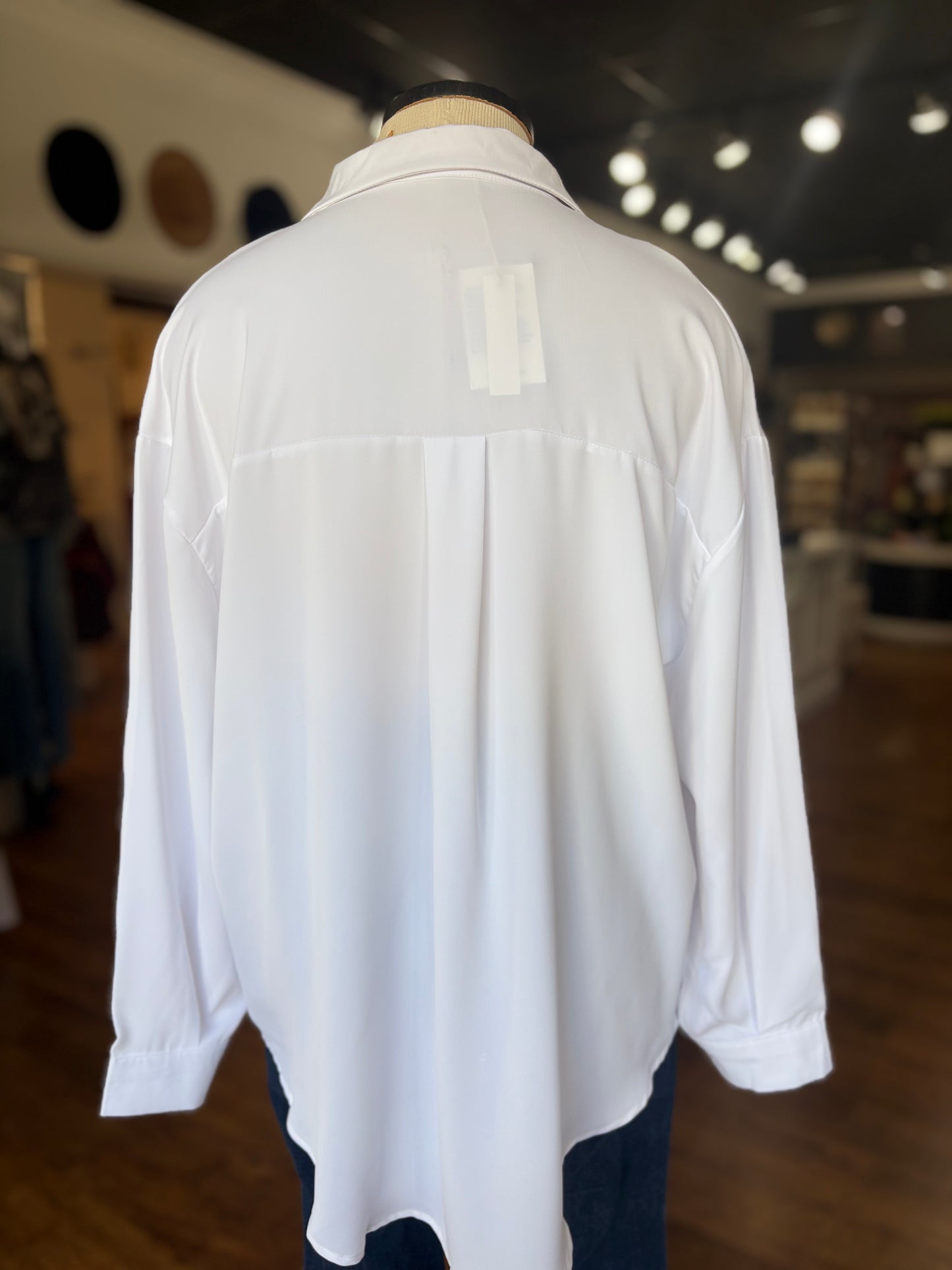 White On Point Button Up Shirt