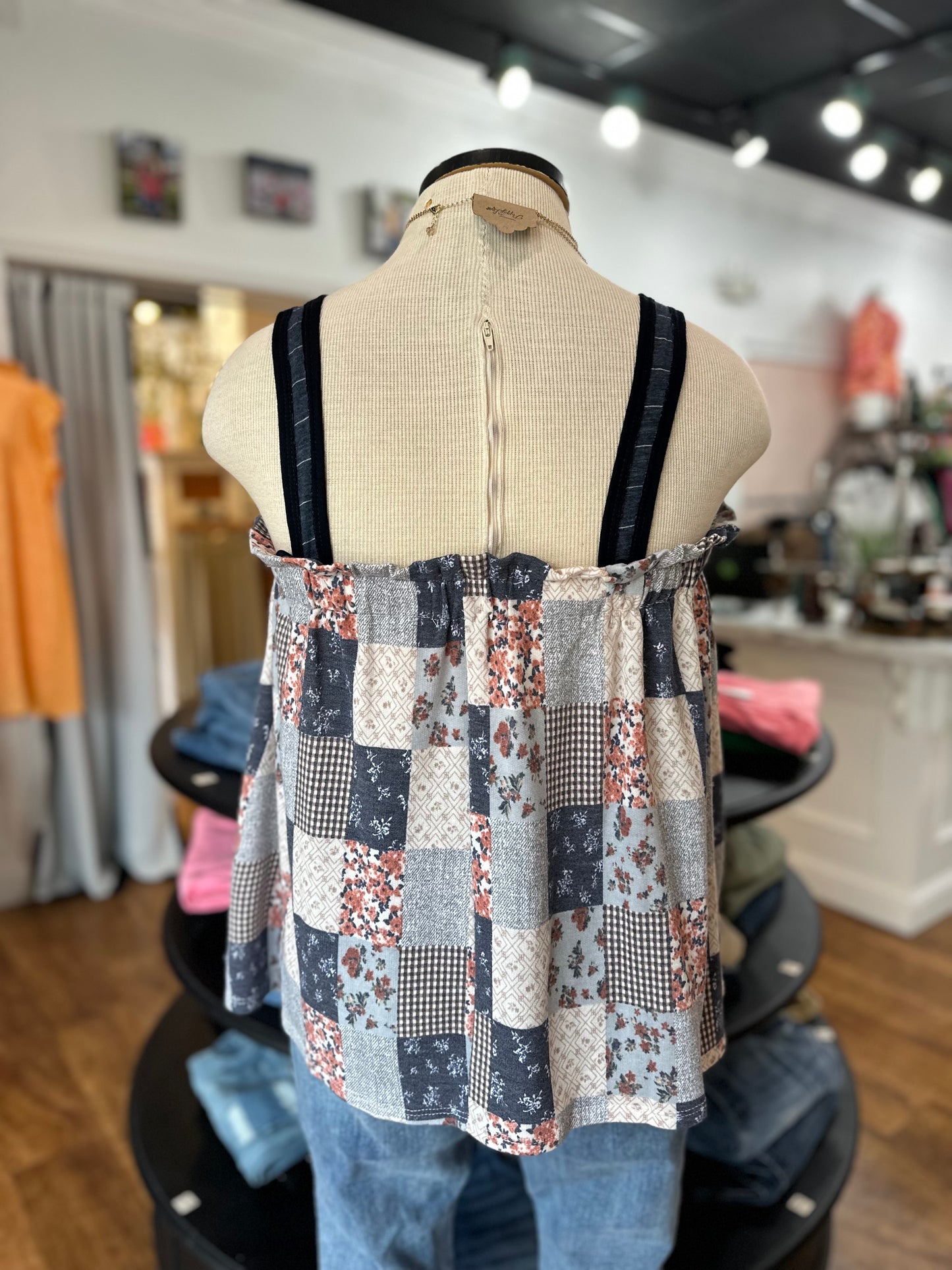 Sweet Glance Patchwork Tank