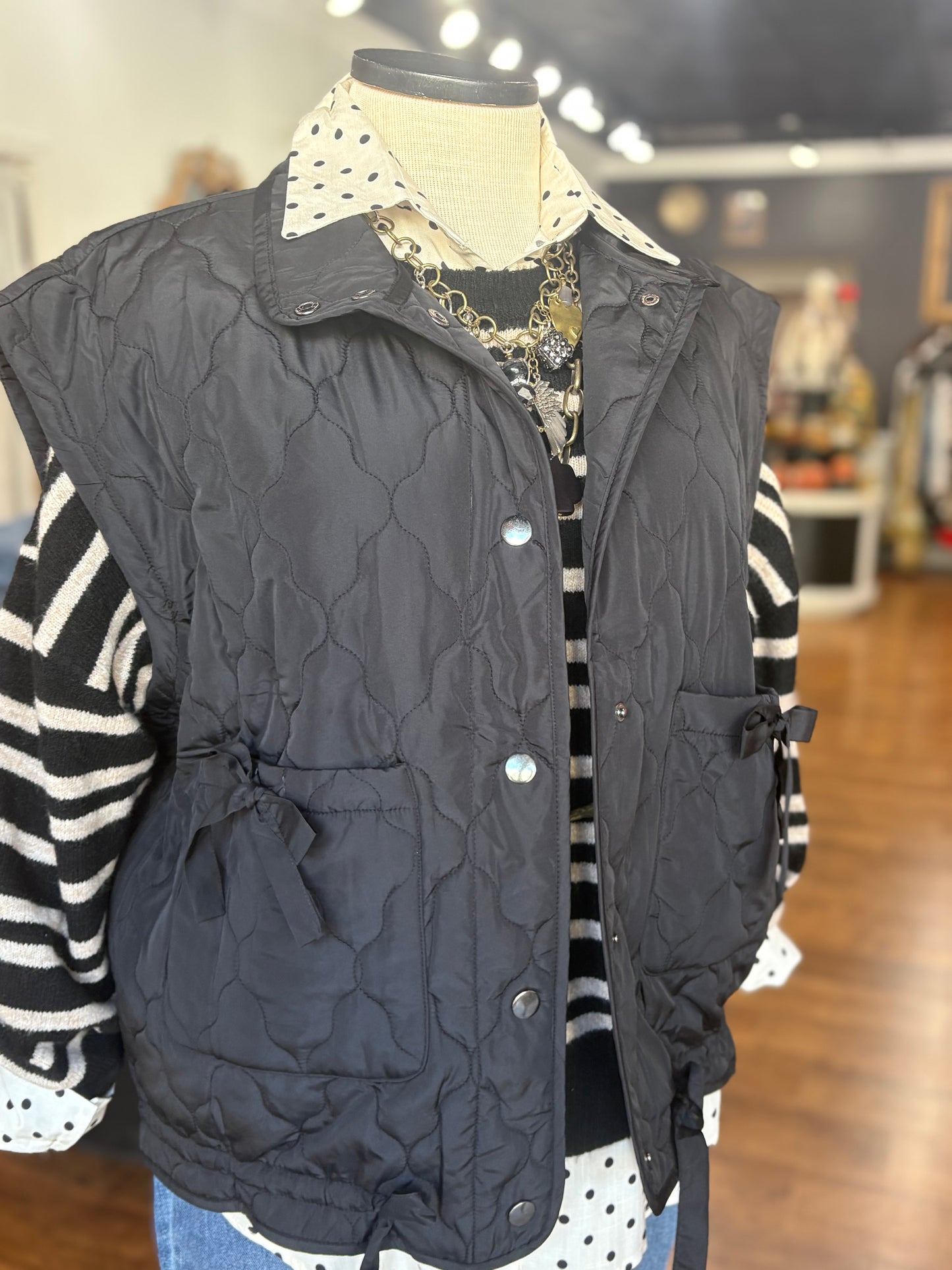Breaking Free Quilted Vest ~ Black