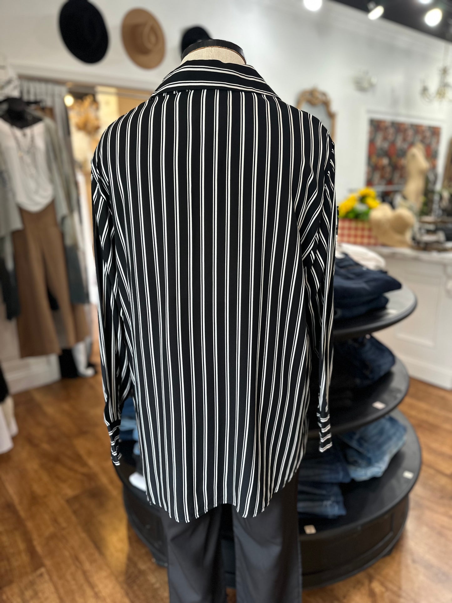 Remarkable Days Striped Button Down Top