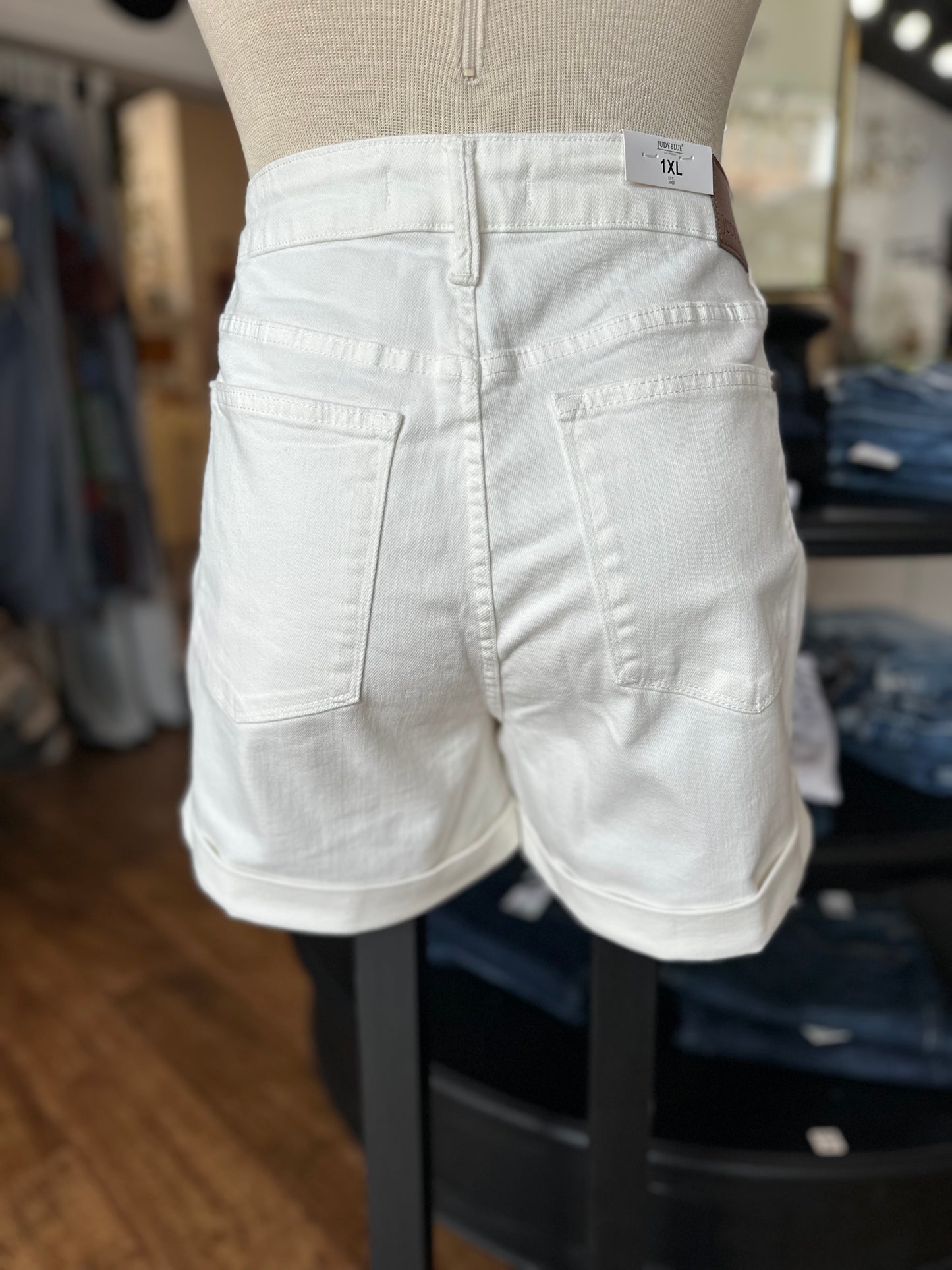 Judy Blue High Waist Double Roll Cuff Shorts ~ VIOLET