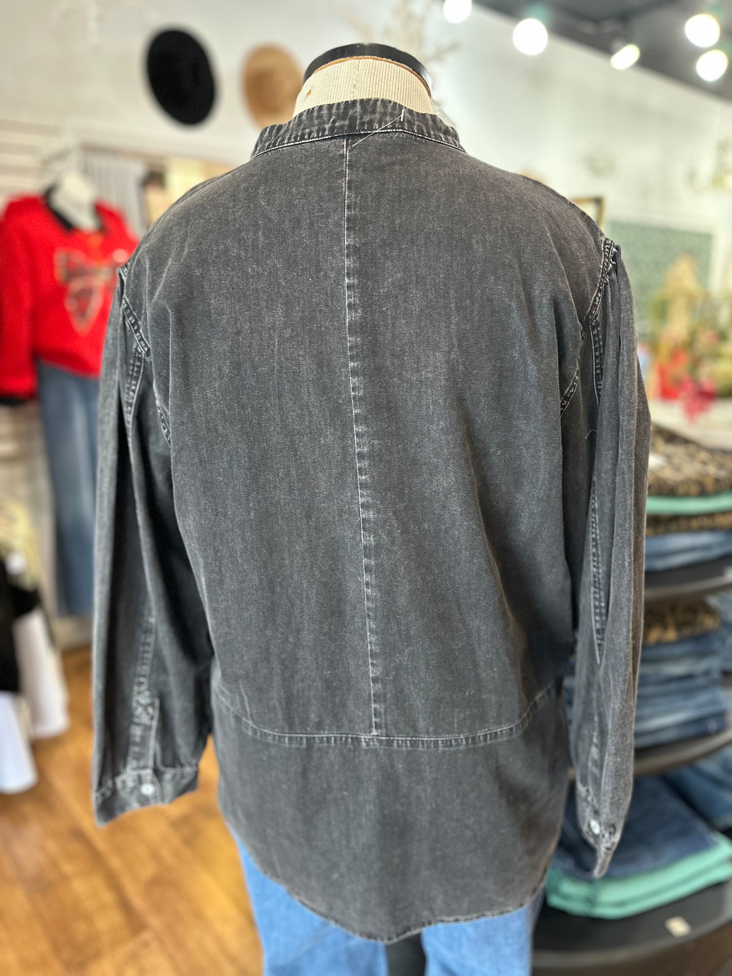 For My Own Good Denim Top