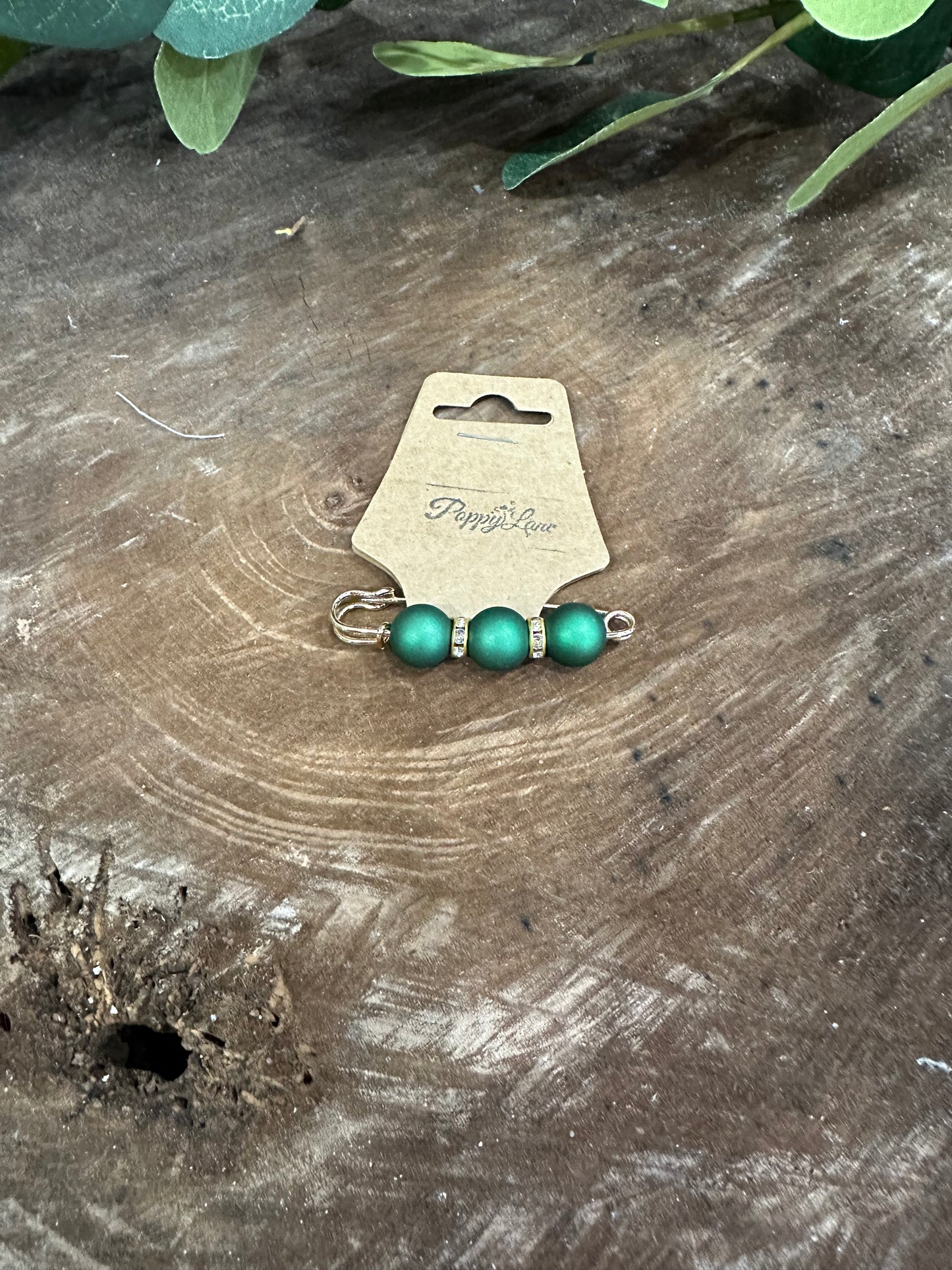 Pinned Together Accent Pin ~ Green