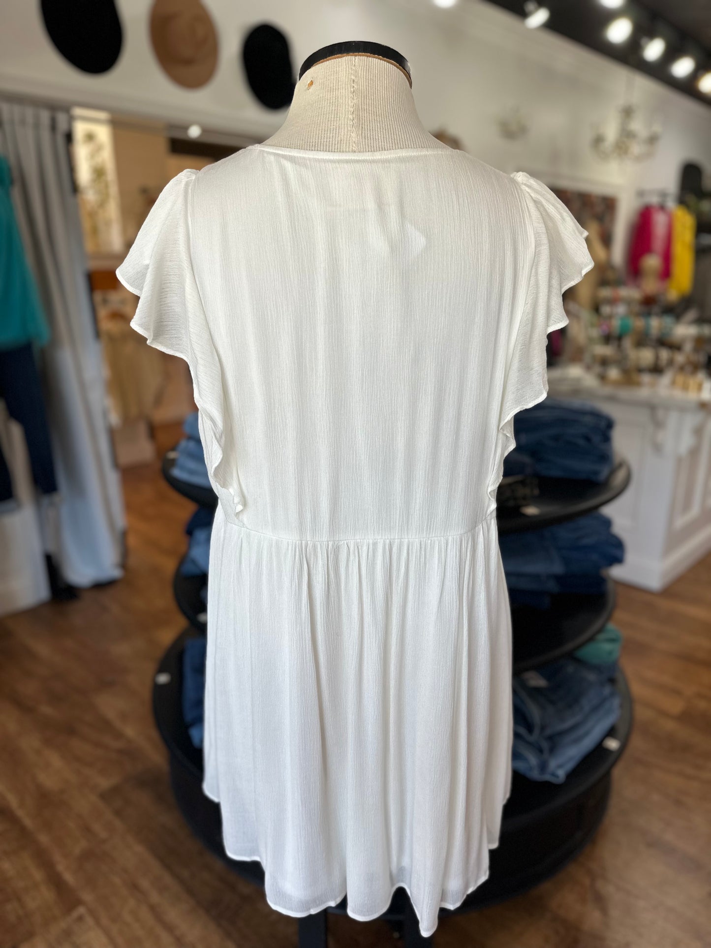 Pull It Together Embroidered Dress