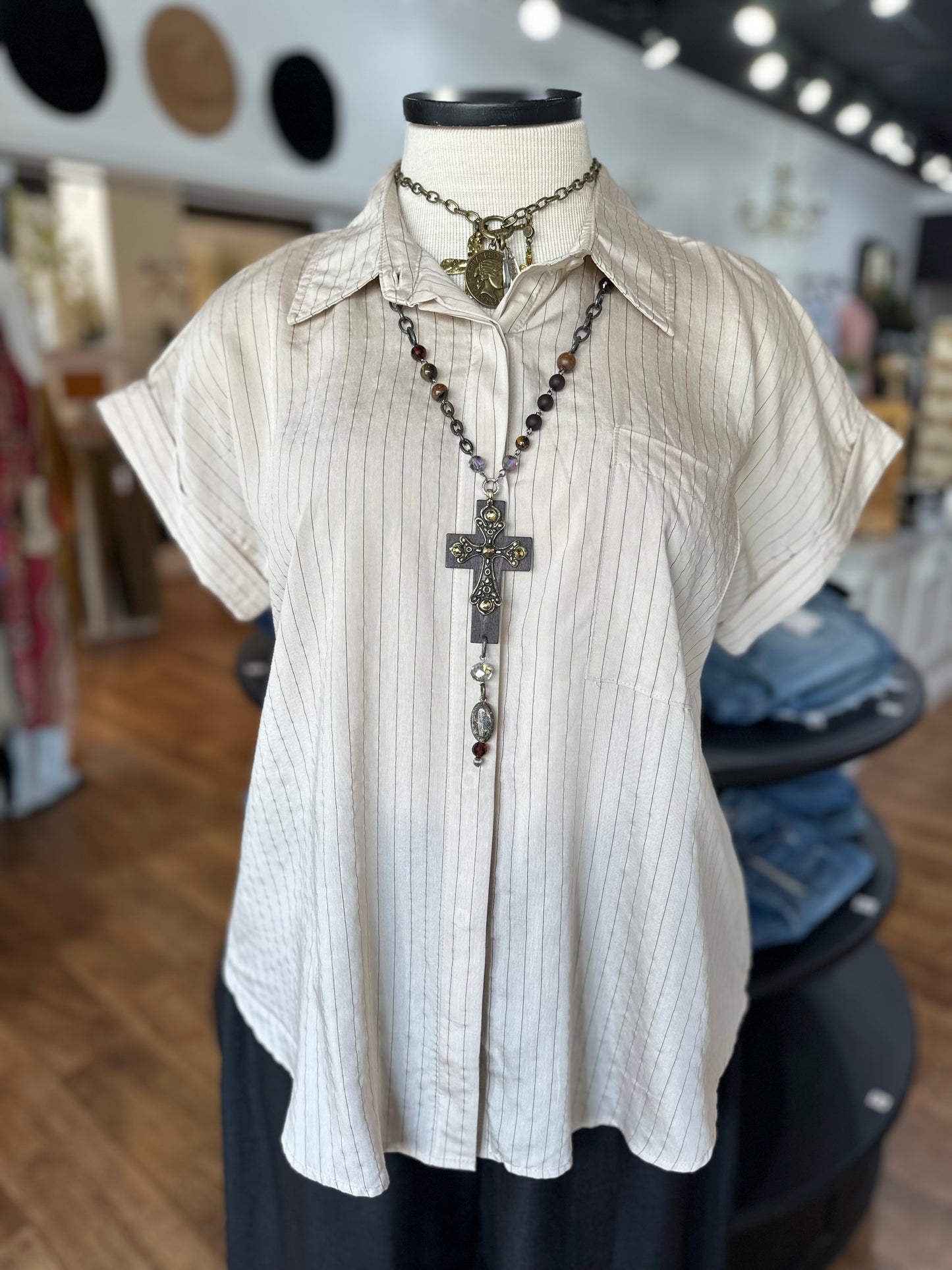 All In Stride Button Up Top
