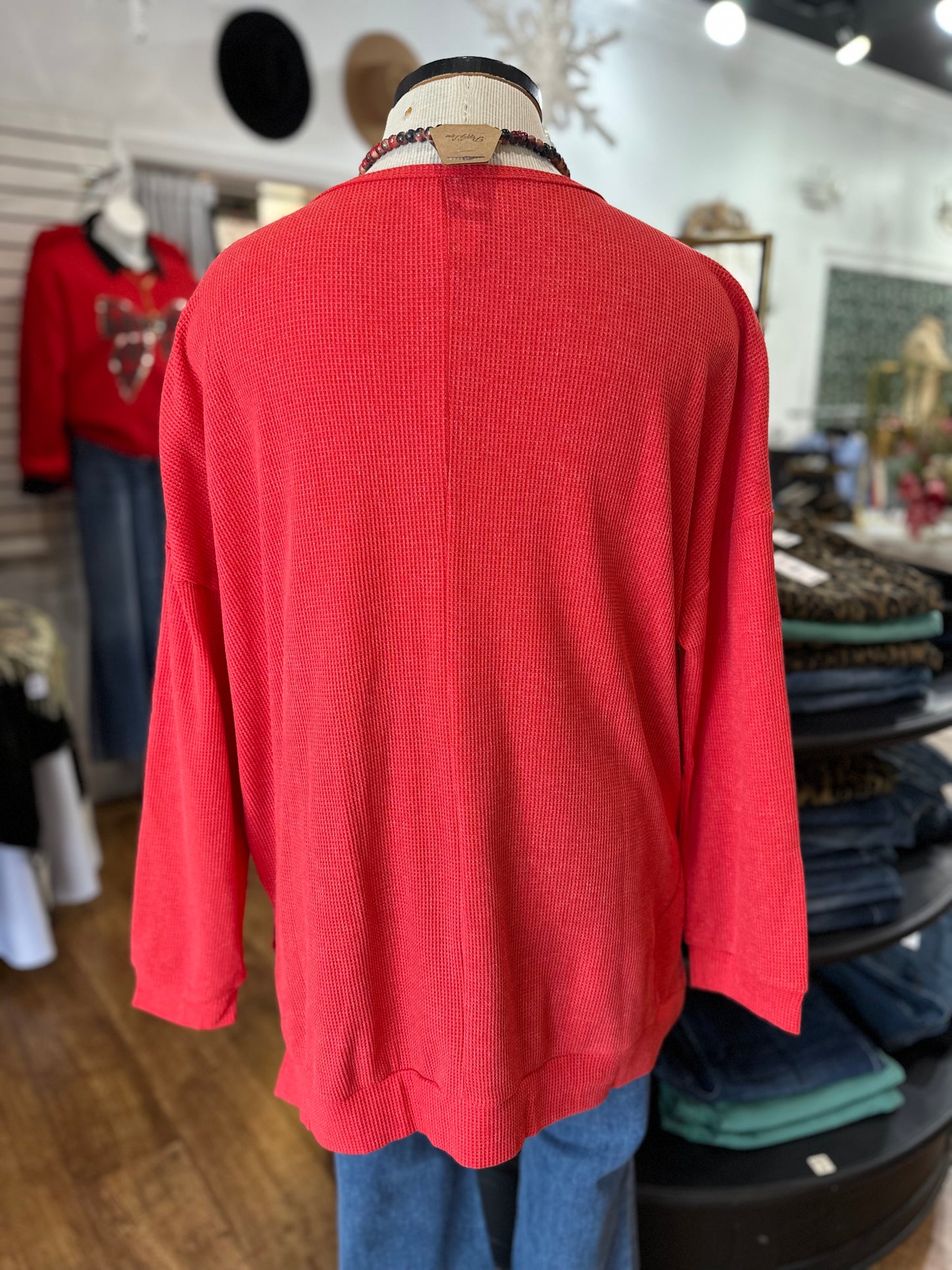 Fell For You Waffle Knit Top