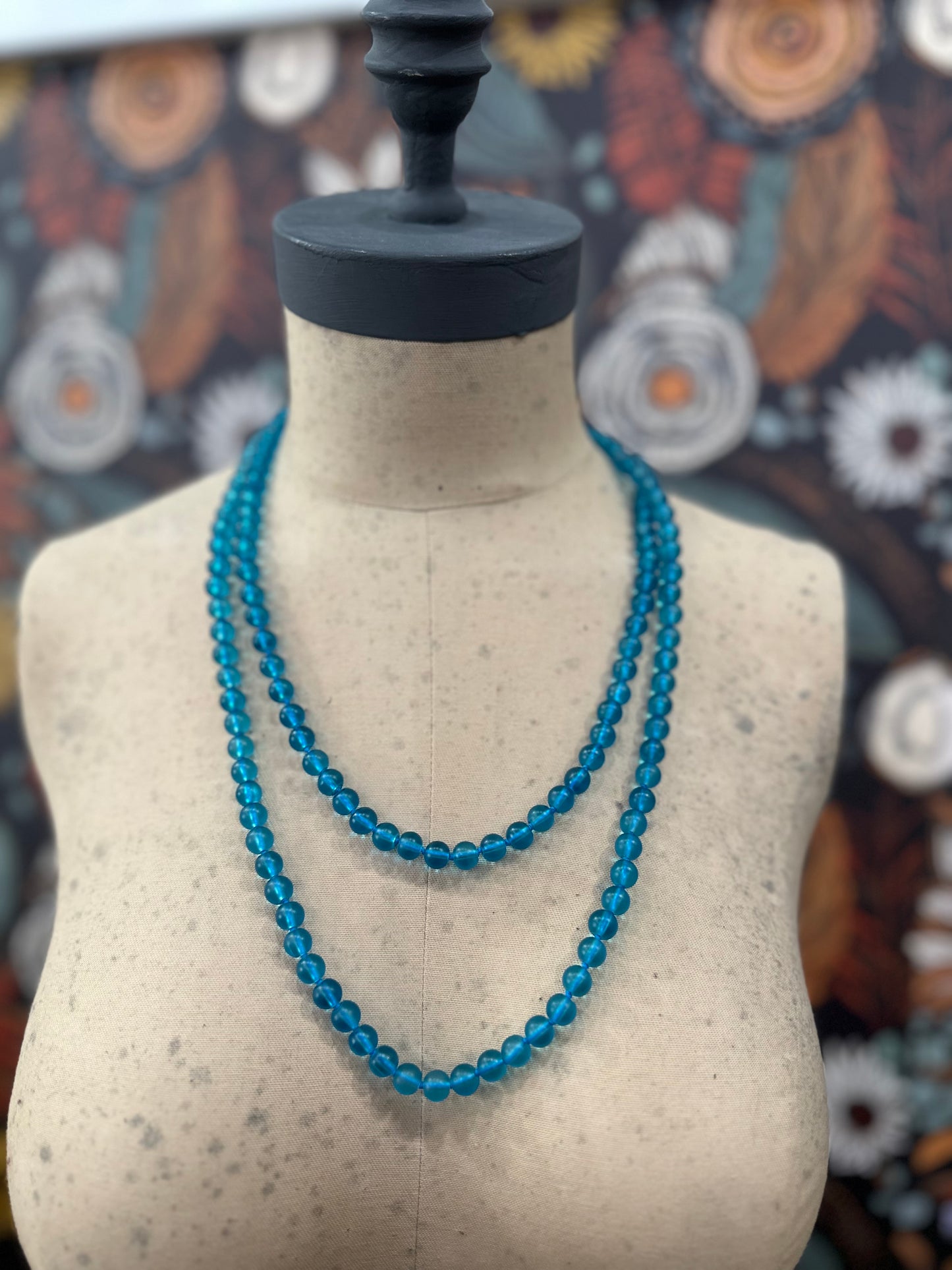 Icing on the Cake Beaded Necklace ~ Turquoise