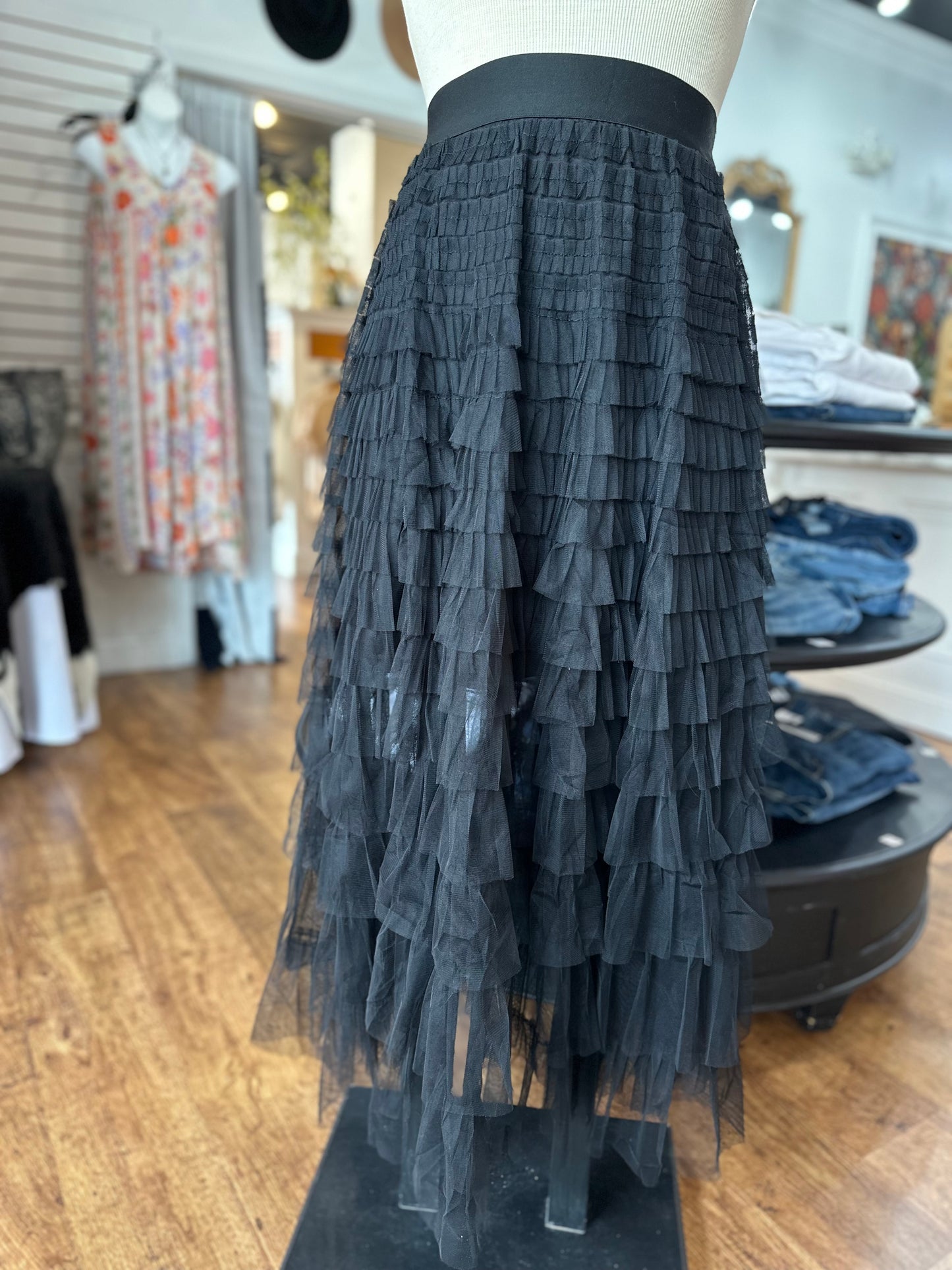 Ideally Yours Tulle Tiered Maxi Skirt