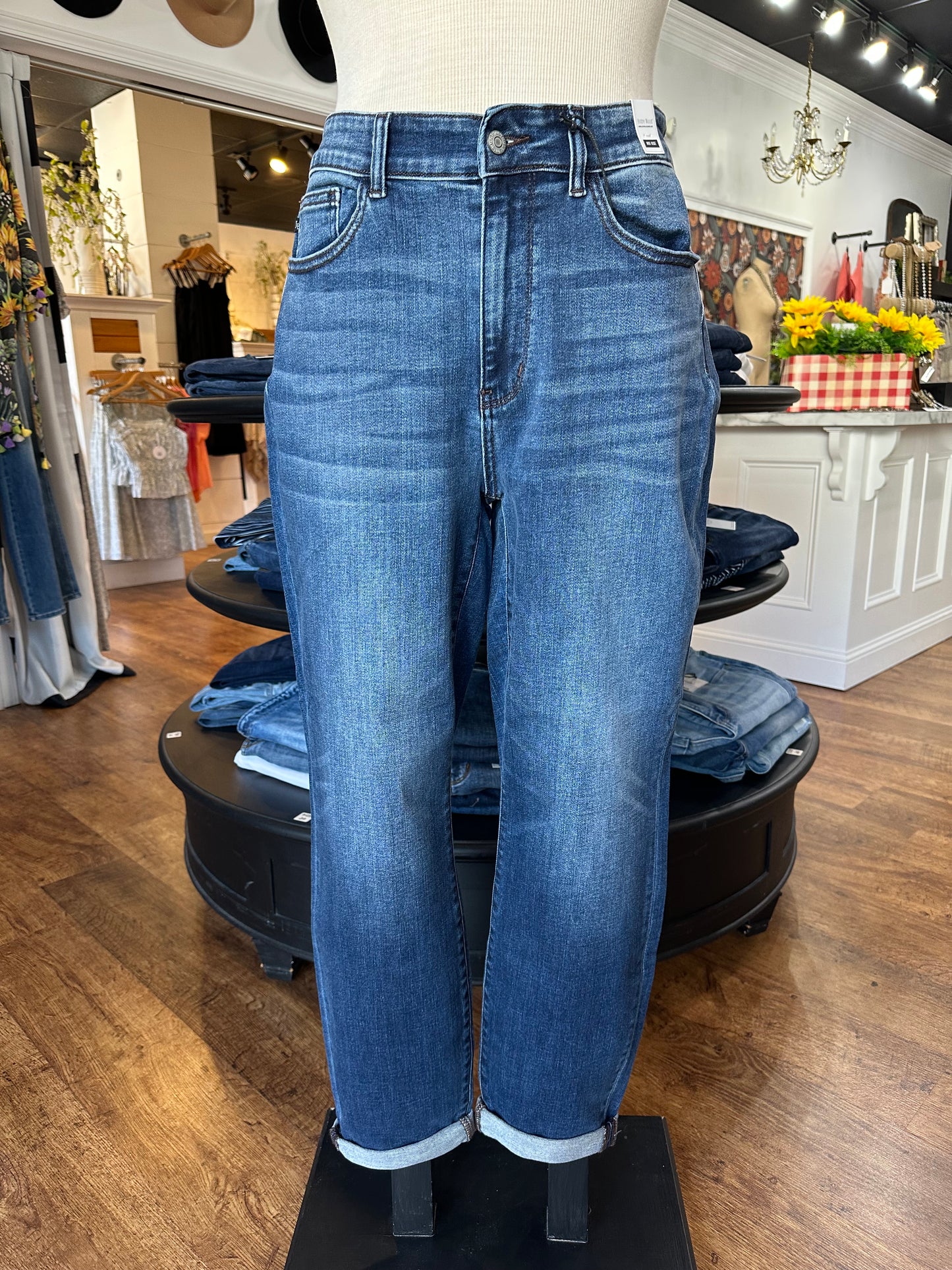 Judy Blue Mid Rise Cuffed Slim Jean ~ MABEL