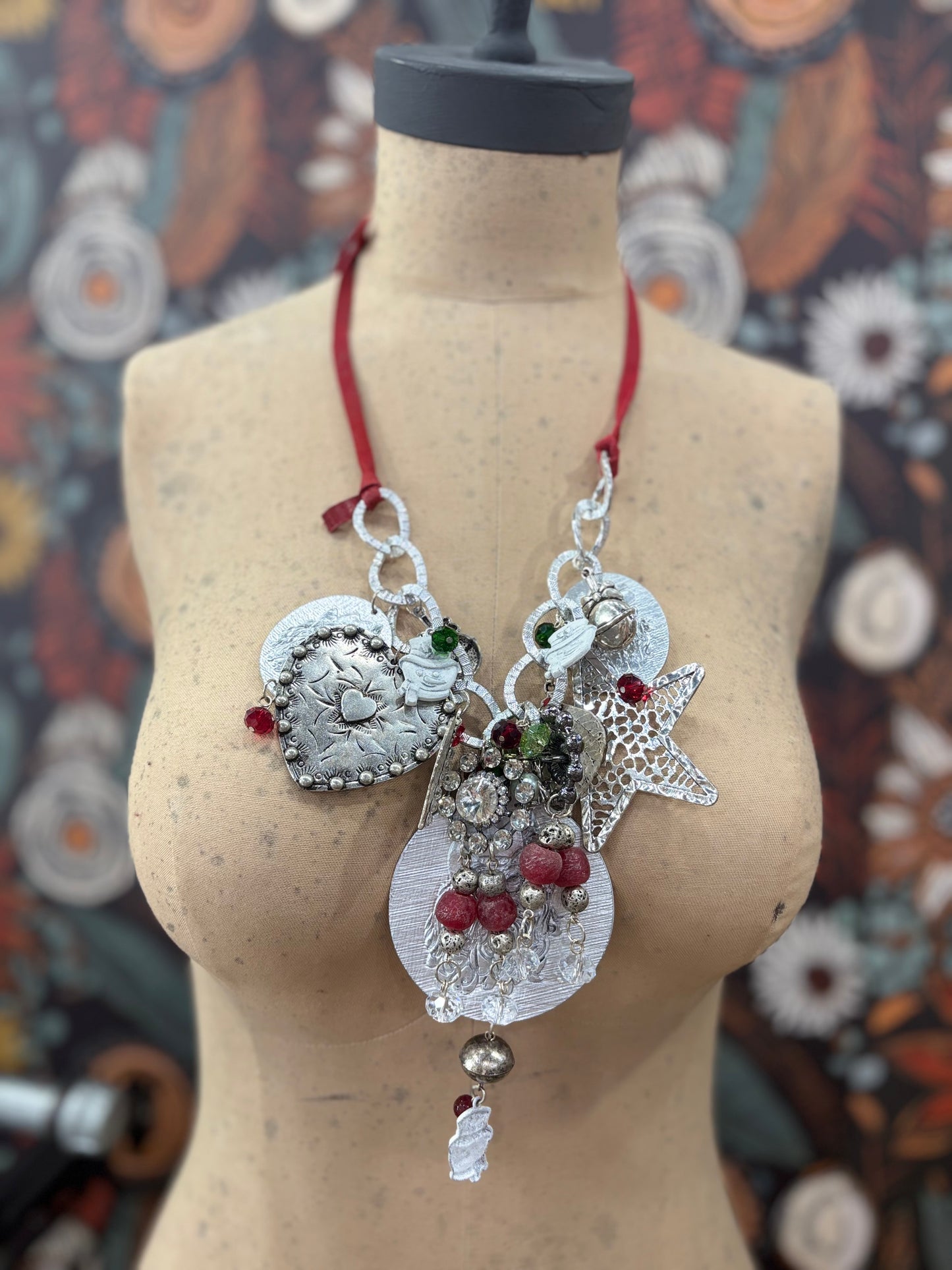 Sleigh the Holidays Santa Charm Necklace