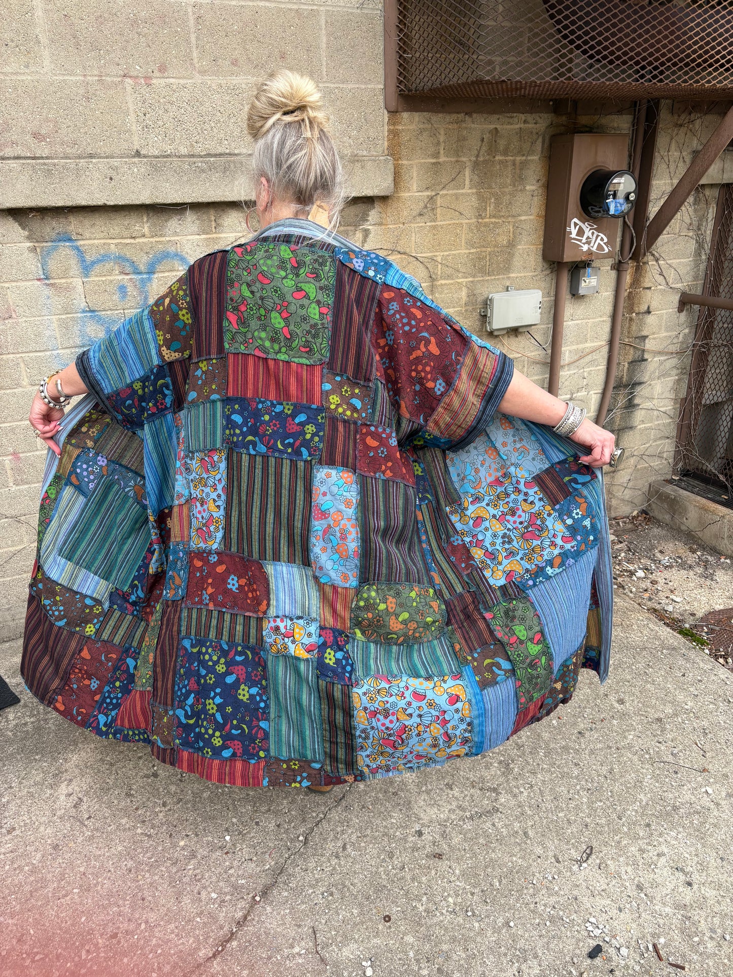 Take On The World Patchwork Kimono