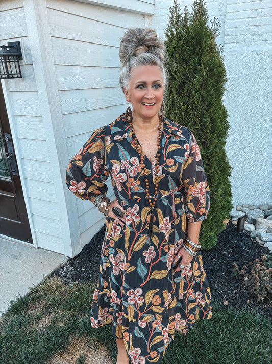Go With The Flow Midi Dress