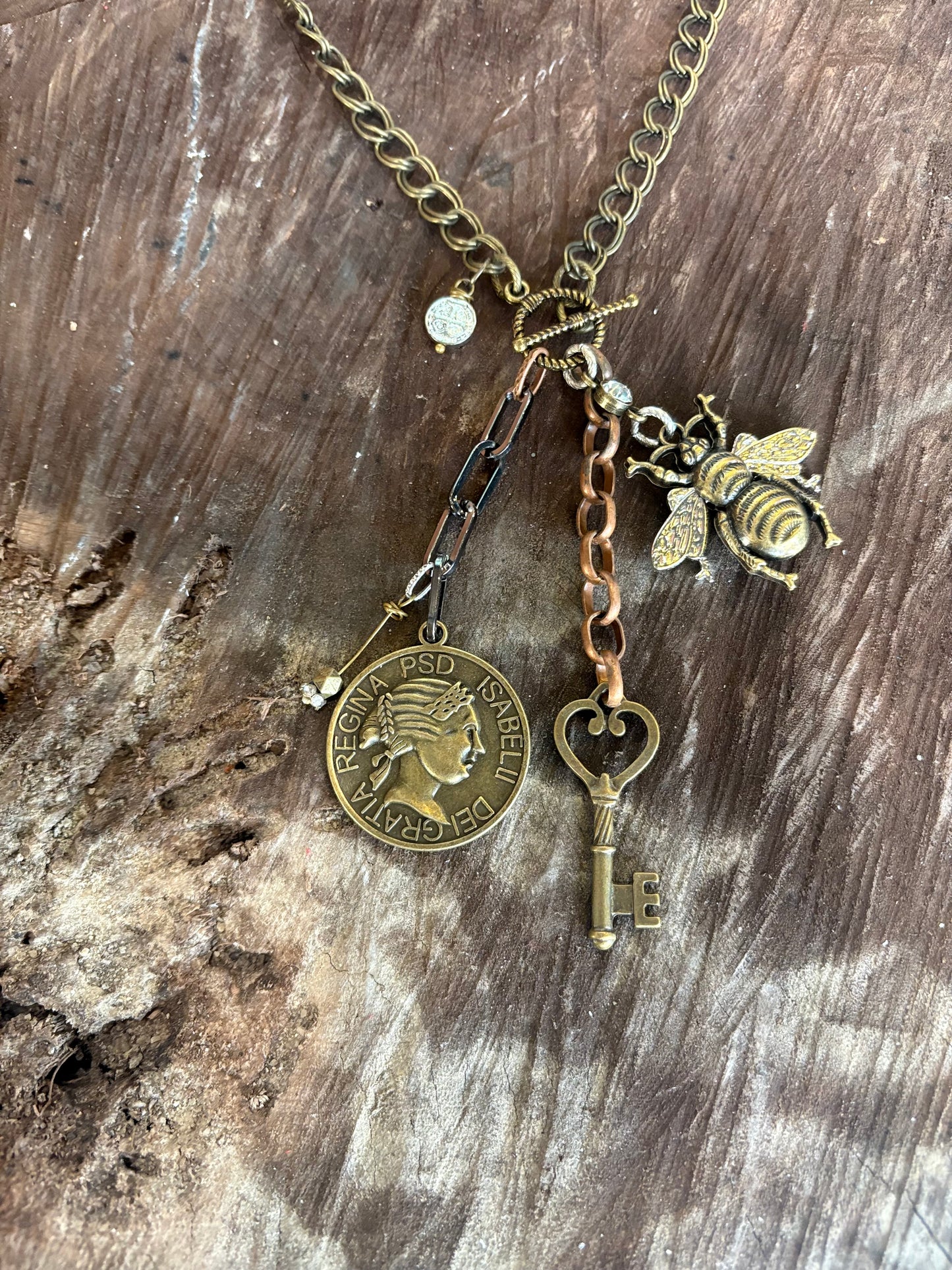 Regal Bee Charm Necklace