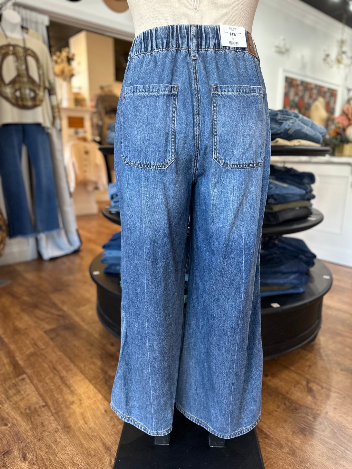 Judy Blue High Waist Palazzo Featherweight Jean ~ HOLLIS