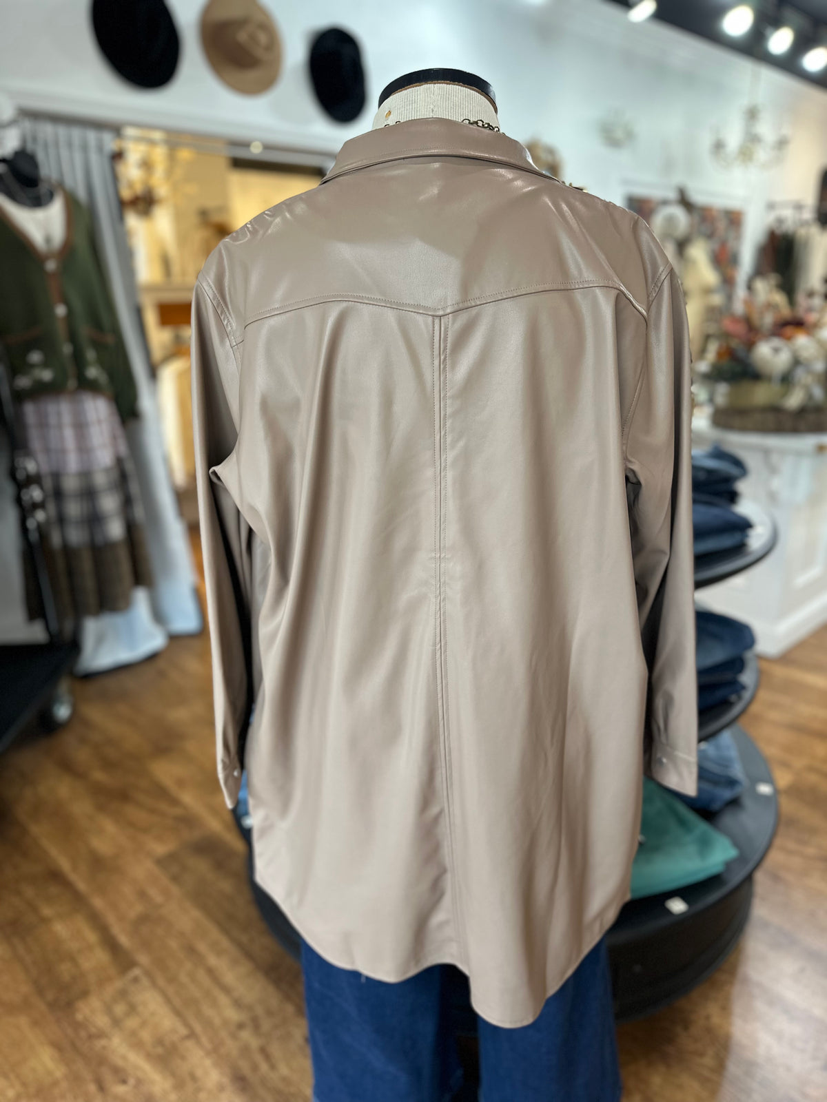 Now Or Never Leather Shacket