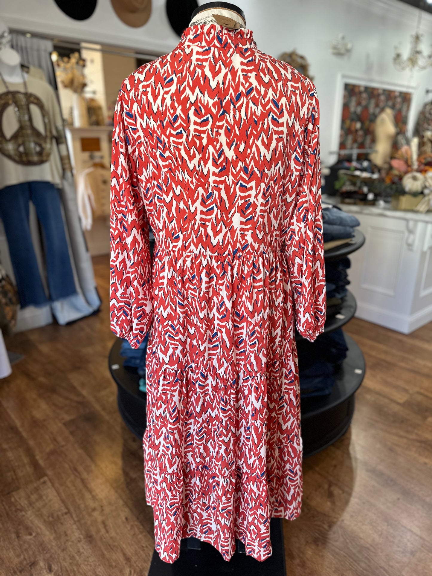 Just Like That Abstract Print Maxi Dress